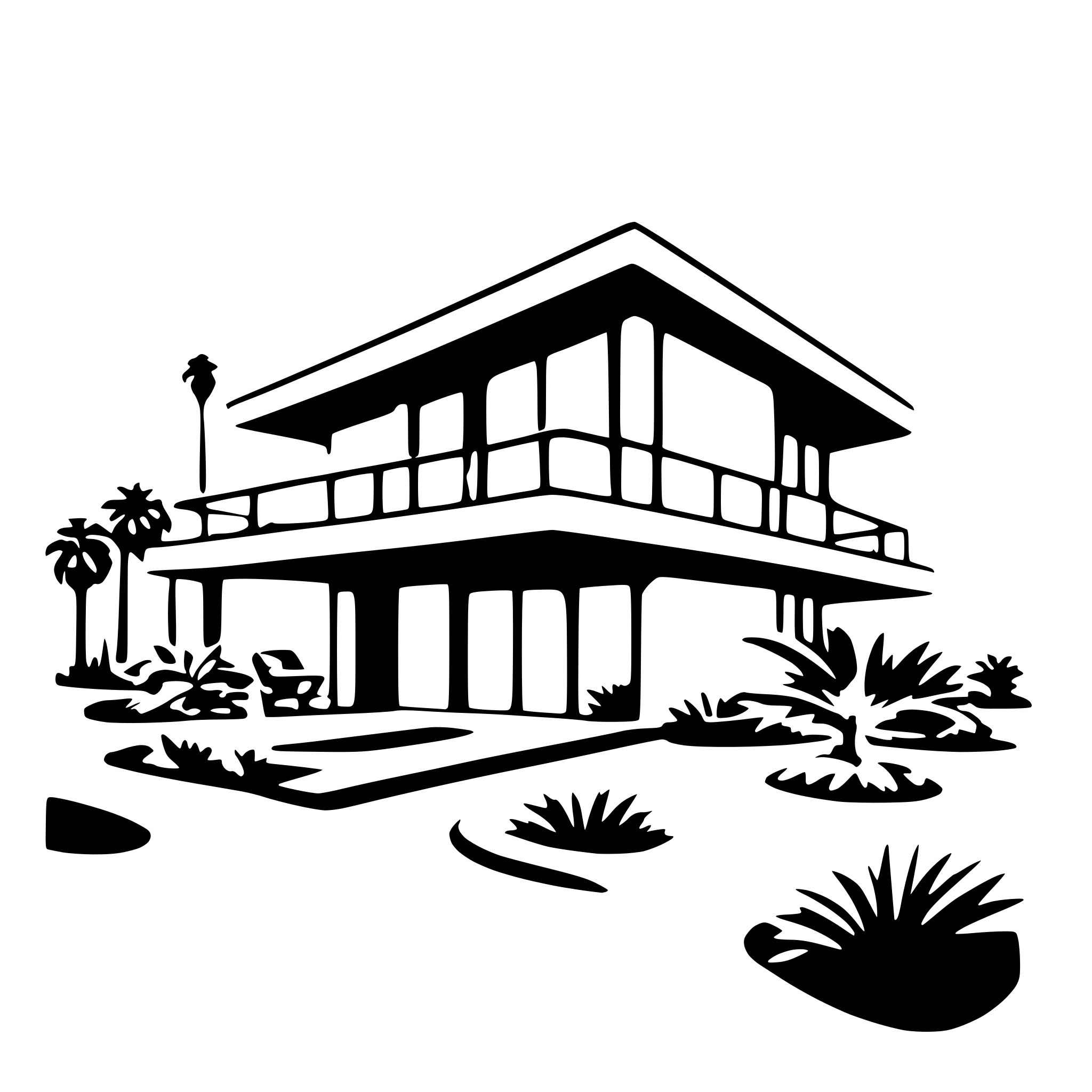 AI-generated SVG of a Palm Springs house