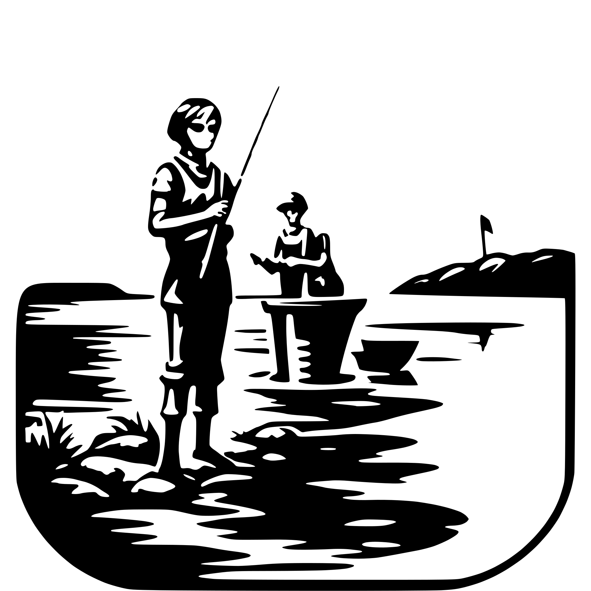 AI-generated SVG of 'GOne fishing sign'