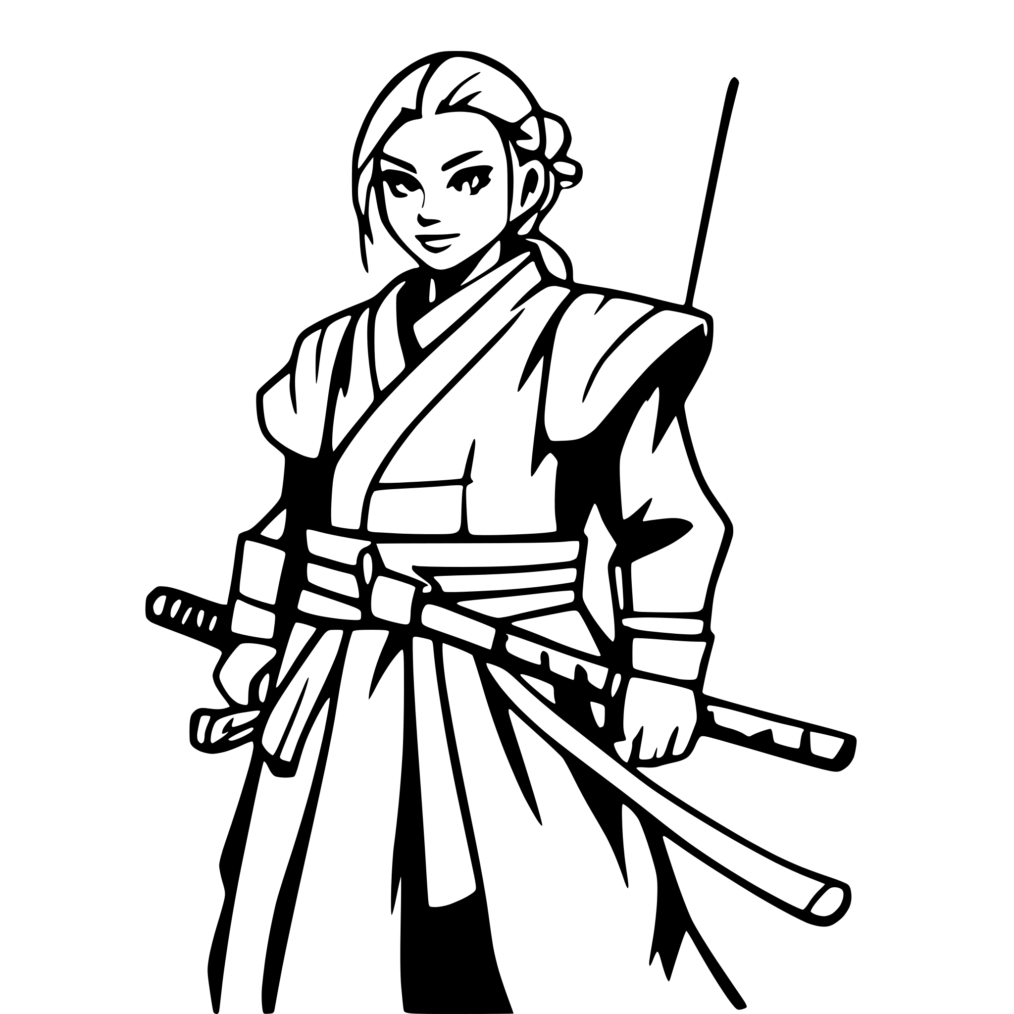 AI-generated SVG of 'samurai'