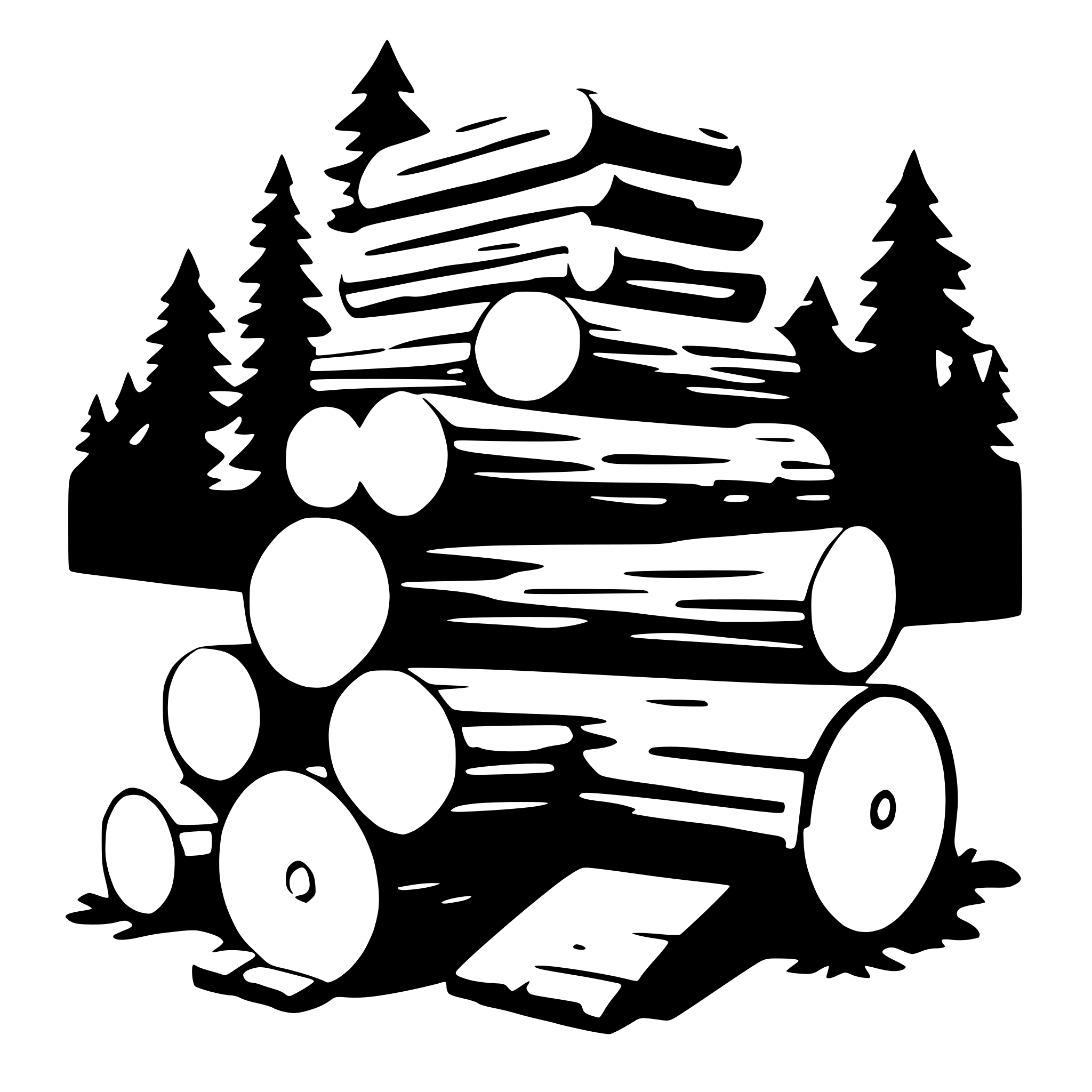 AI-generated SVG of 'log stack'