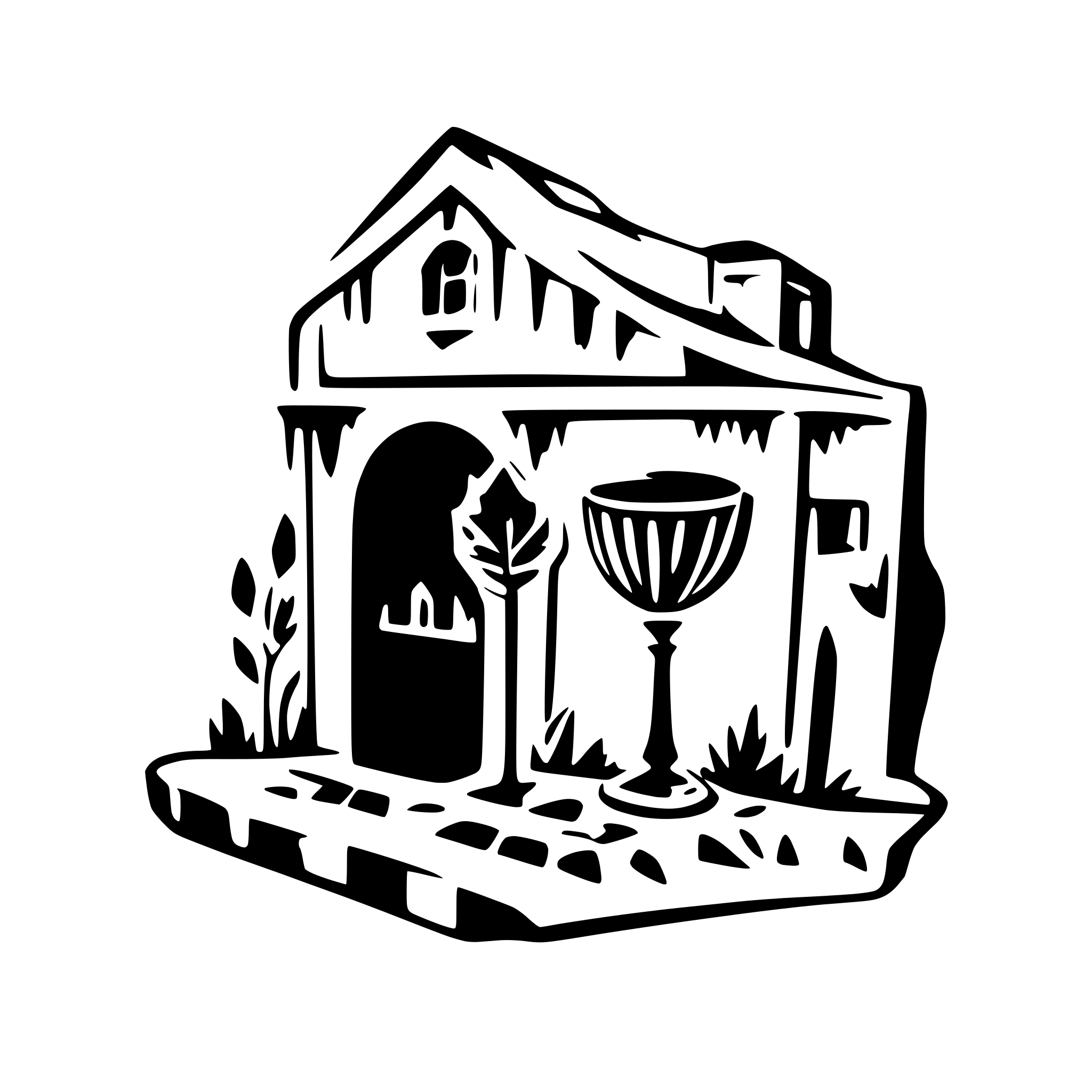 AI-generated SVG of a a cool icon for an old tavern