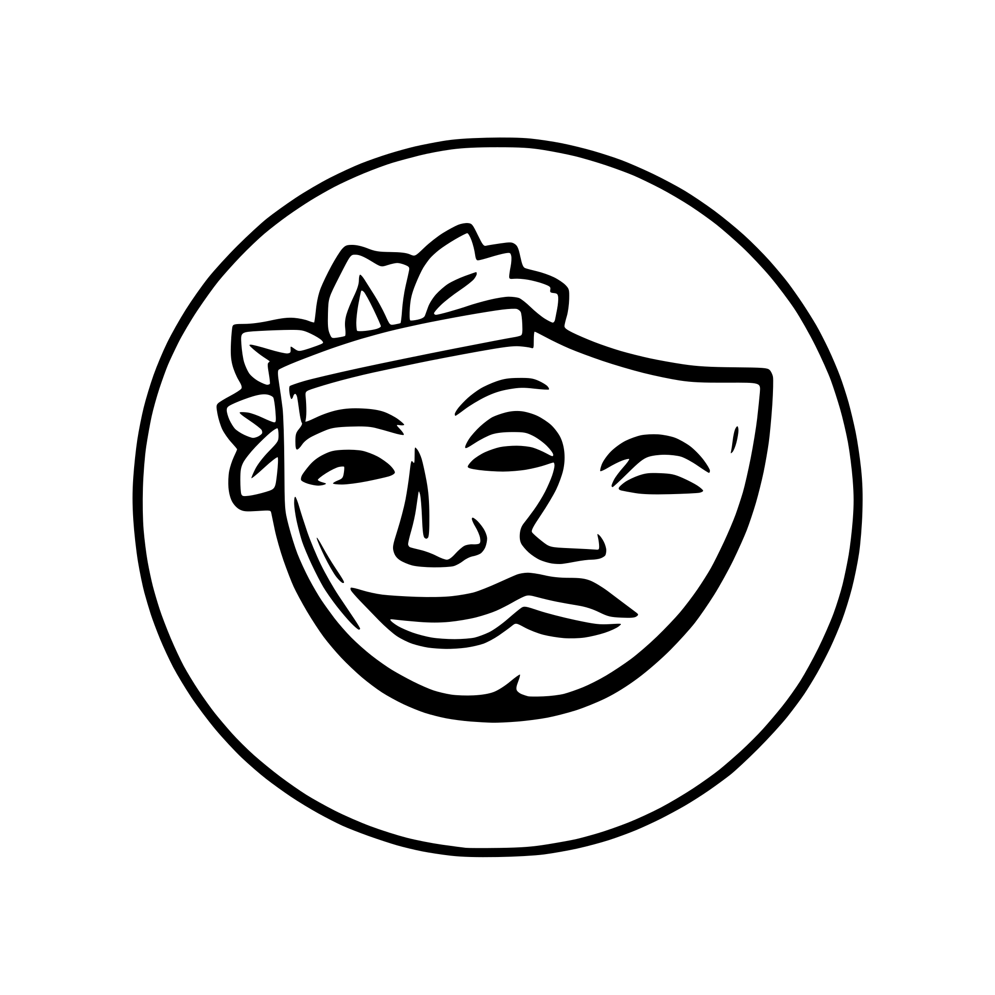 AI-generated SVG of a Comedy Mask and Tragedy Mask