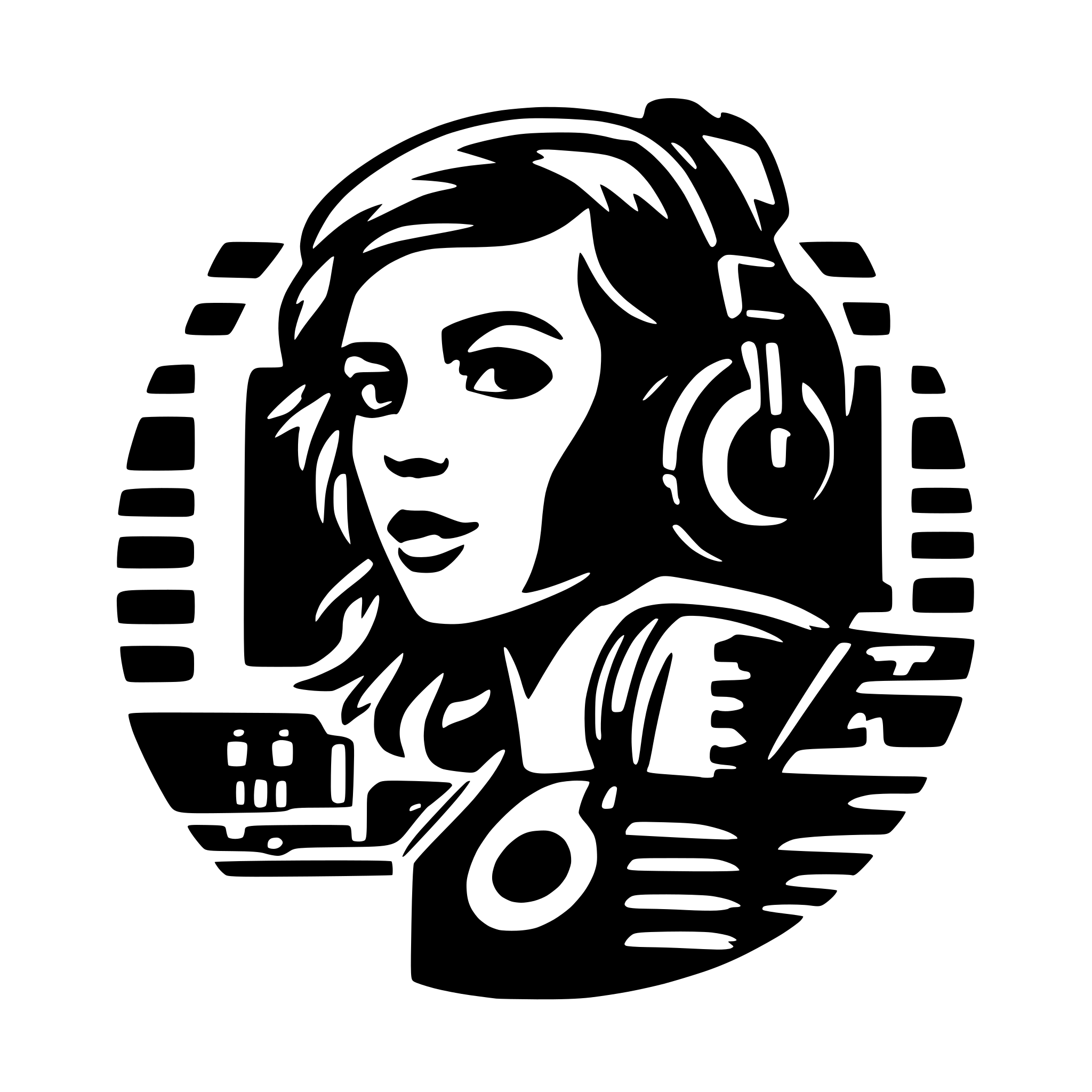 AI-generated SVG of a music and technology logo