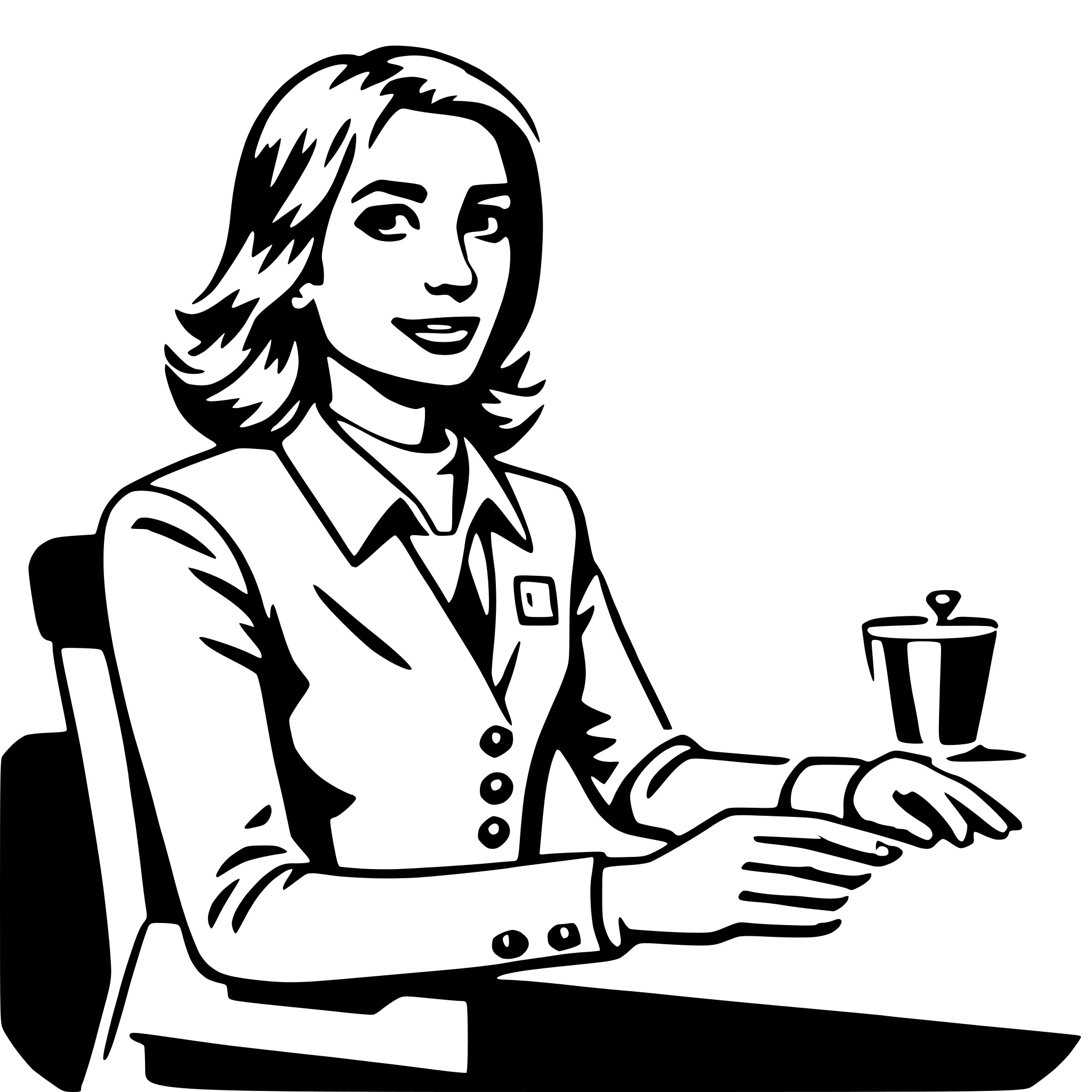 AI-generated SVG of 'receptionist'