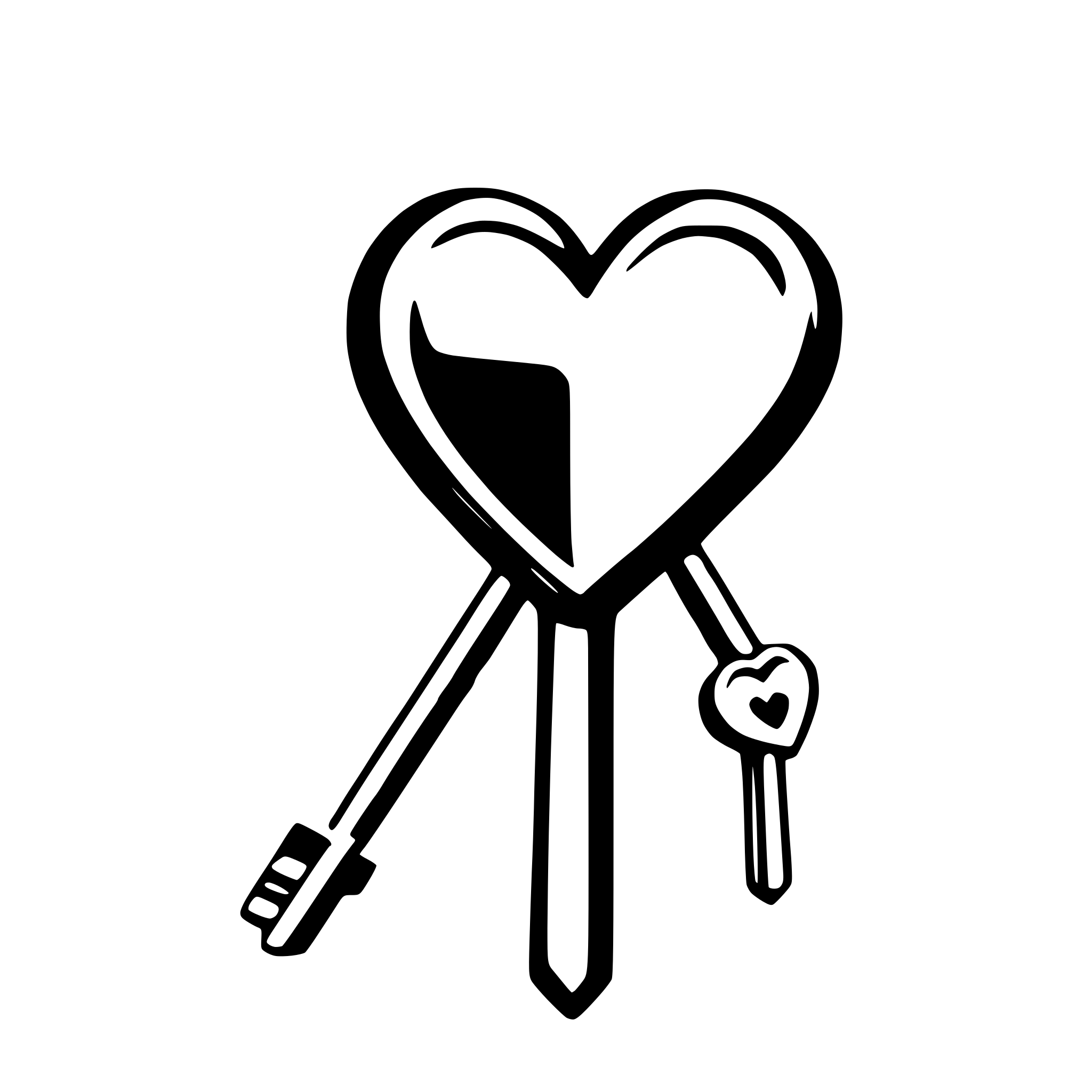 AI-generated SVG of a heart keys