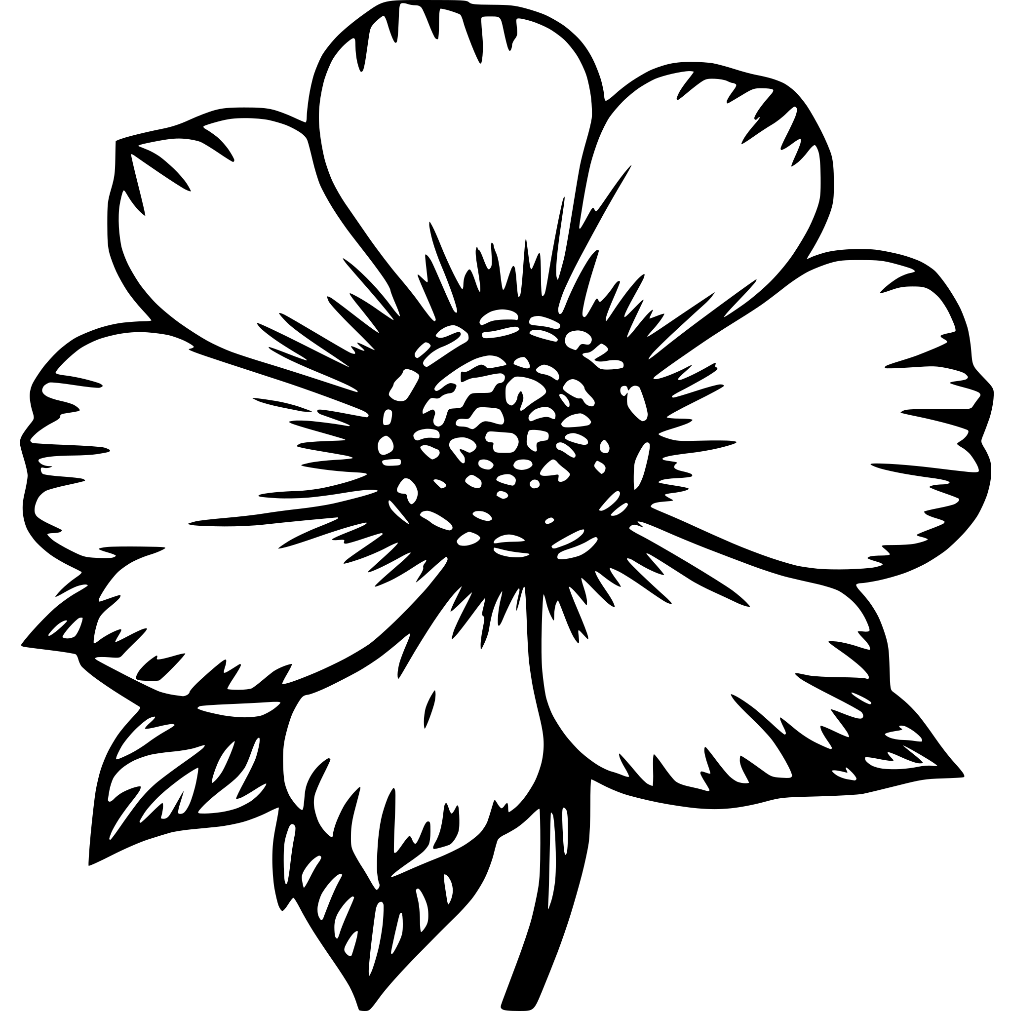 AI-generated SVG of a flower