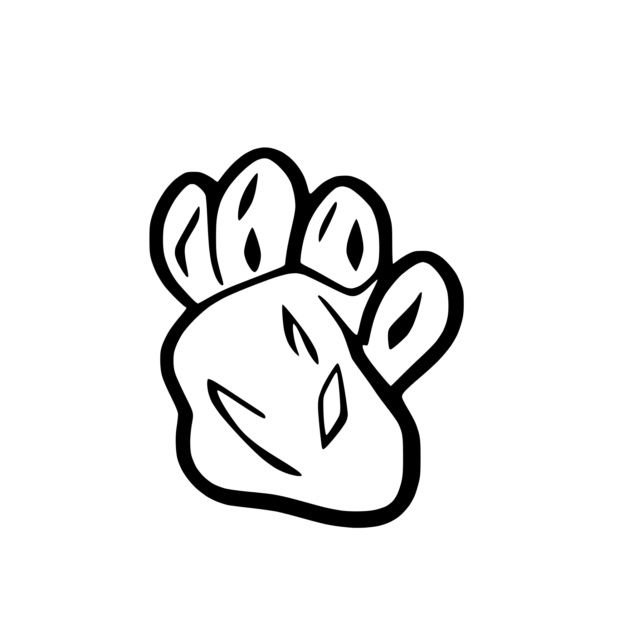 AI-generated SVG of 'dog paw'