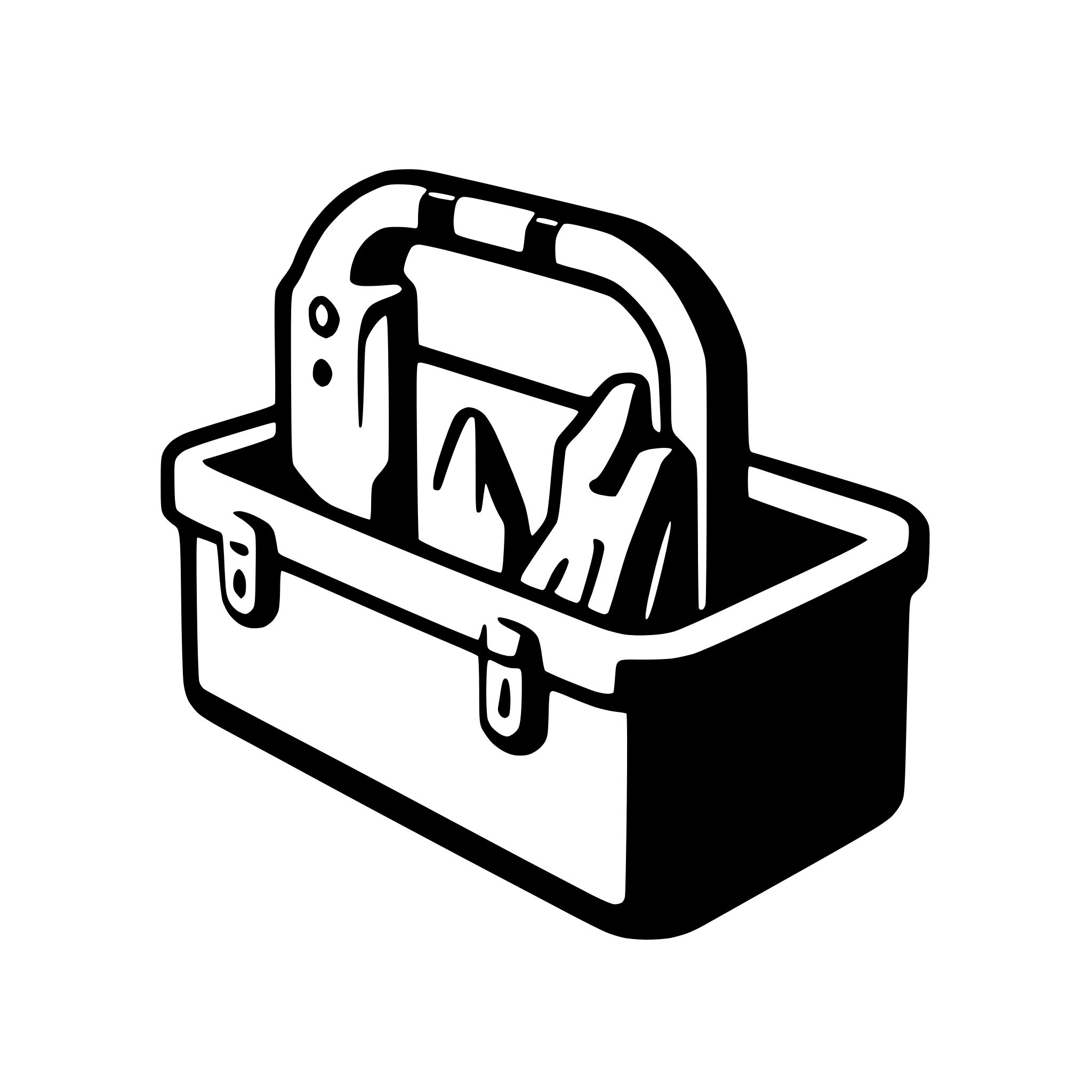 AI-generated SVG of 'toolbox with tools'