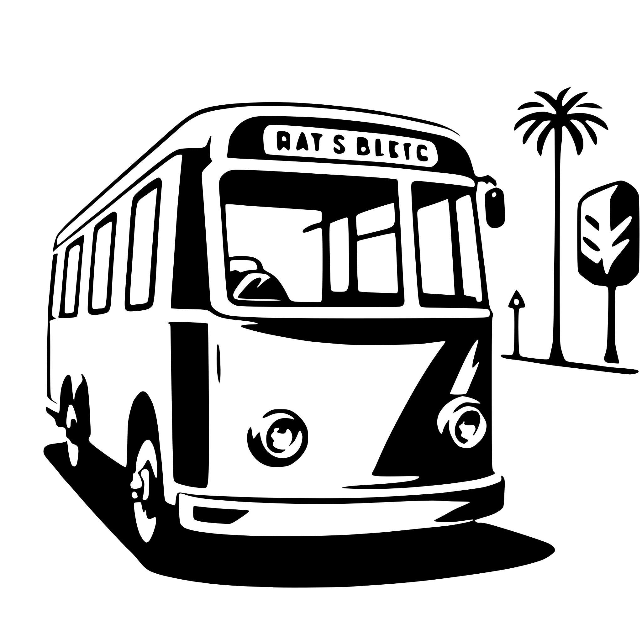 AI-generated SVG of a articulated bus