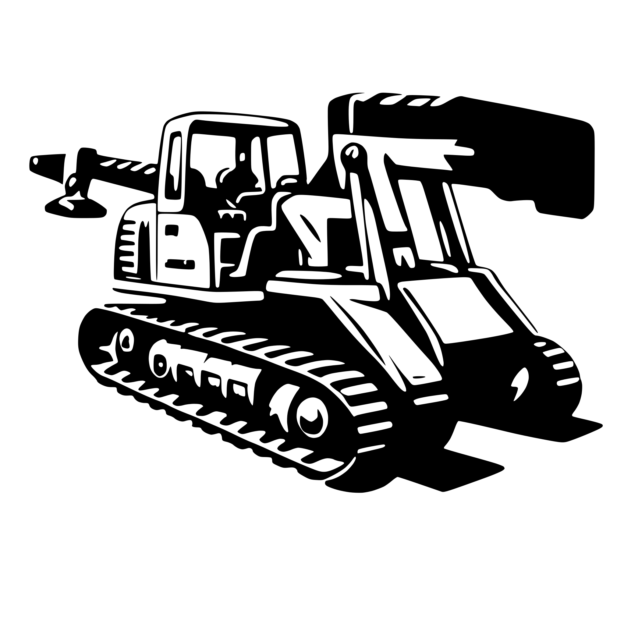 AI-generated SVG of a excavator