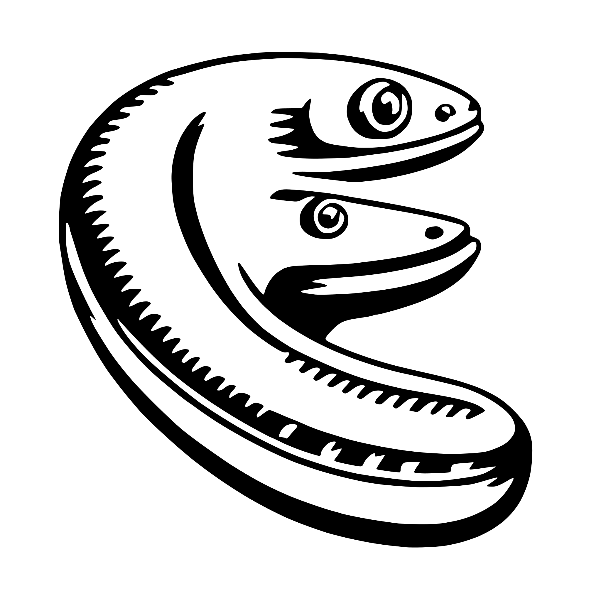 AI-generated SVG of a eel