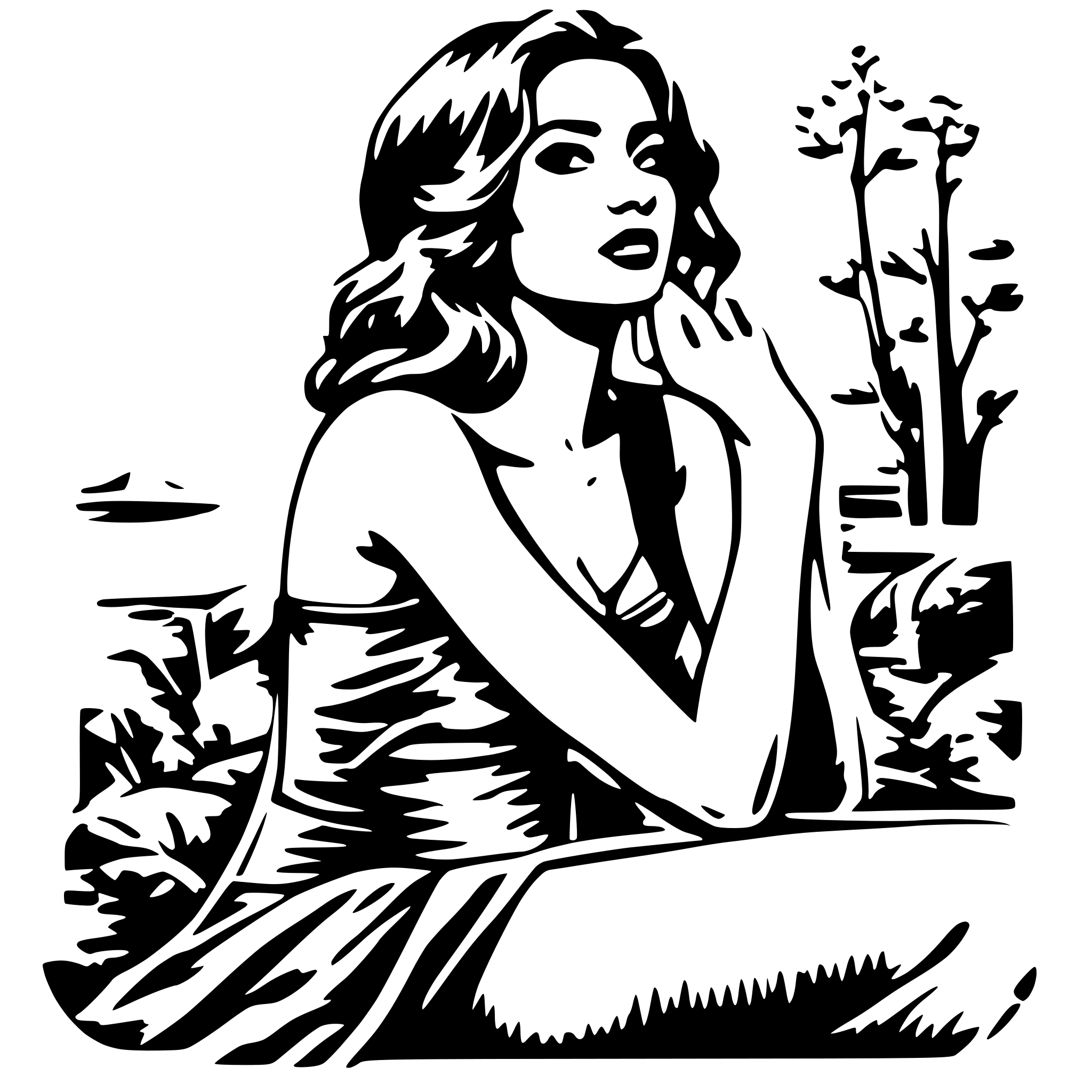 AI-generated SVG of a nude woman