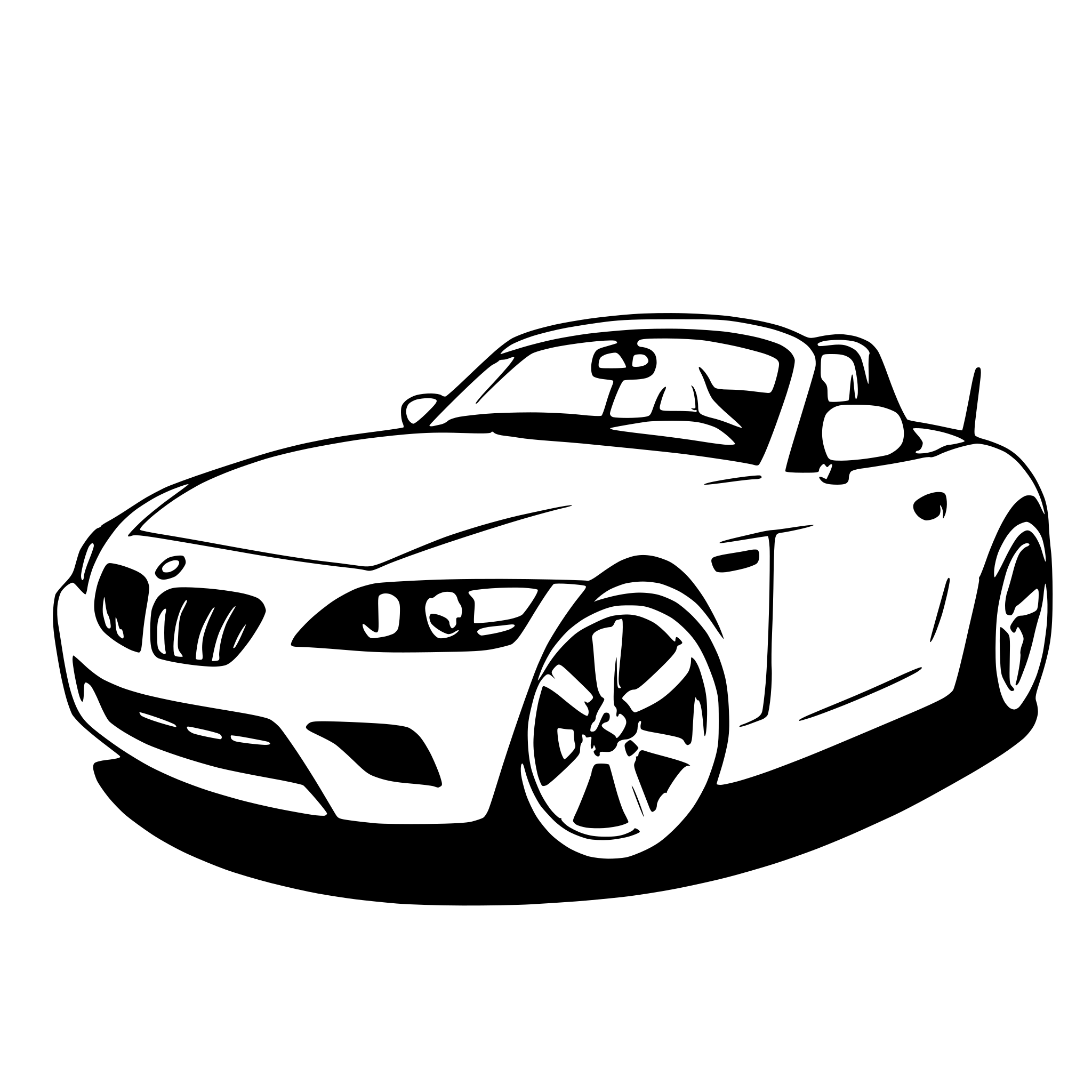 AI-generated SVG of a BMW Z4 E85