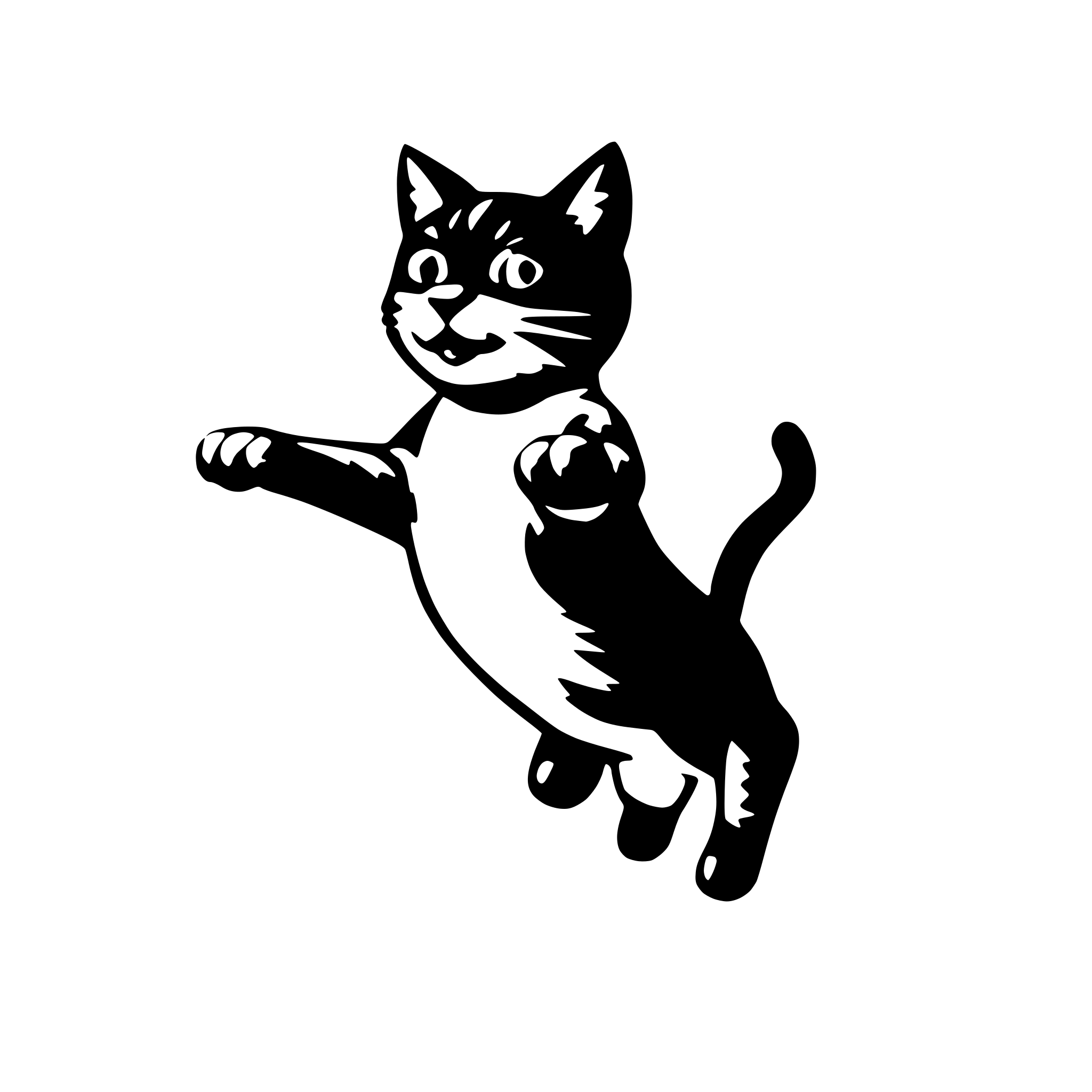 AI-generated SVG of 'Cat jump'