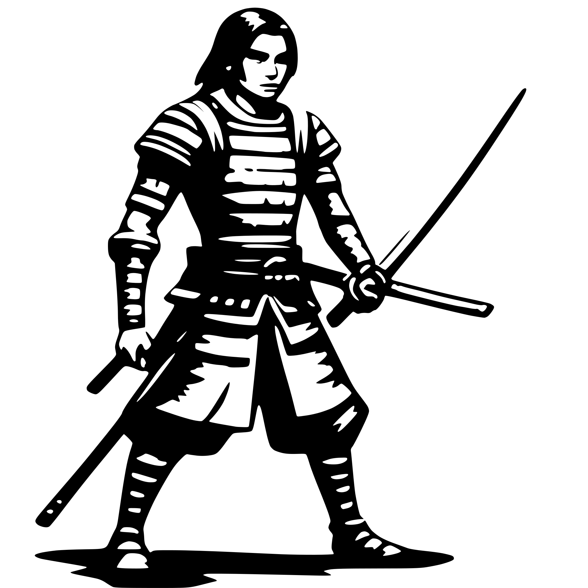 AI-generated SVG of 'samurai'