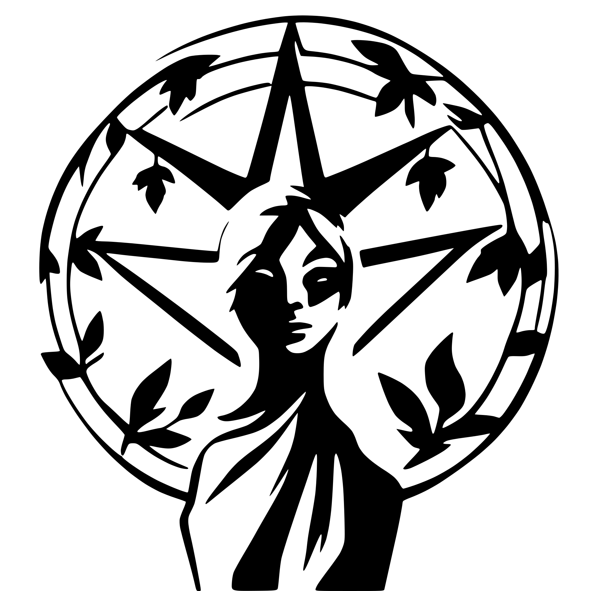 AI-generated SVG of 'pentagram tatto'