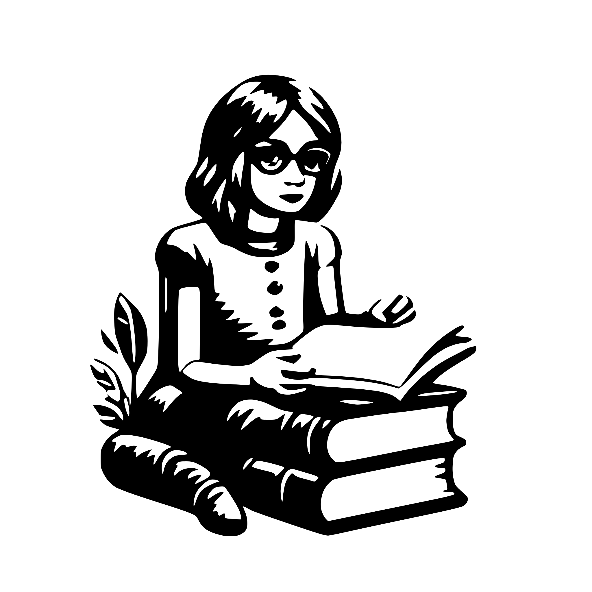 AI-generated SVG of 'bookworm'