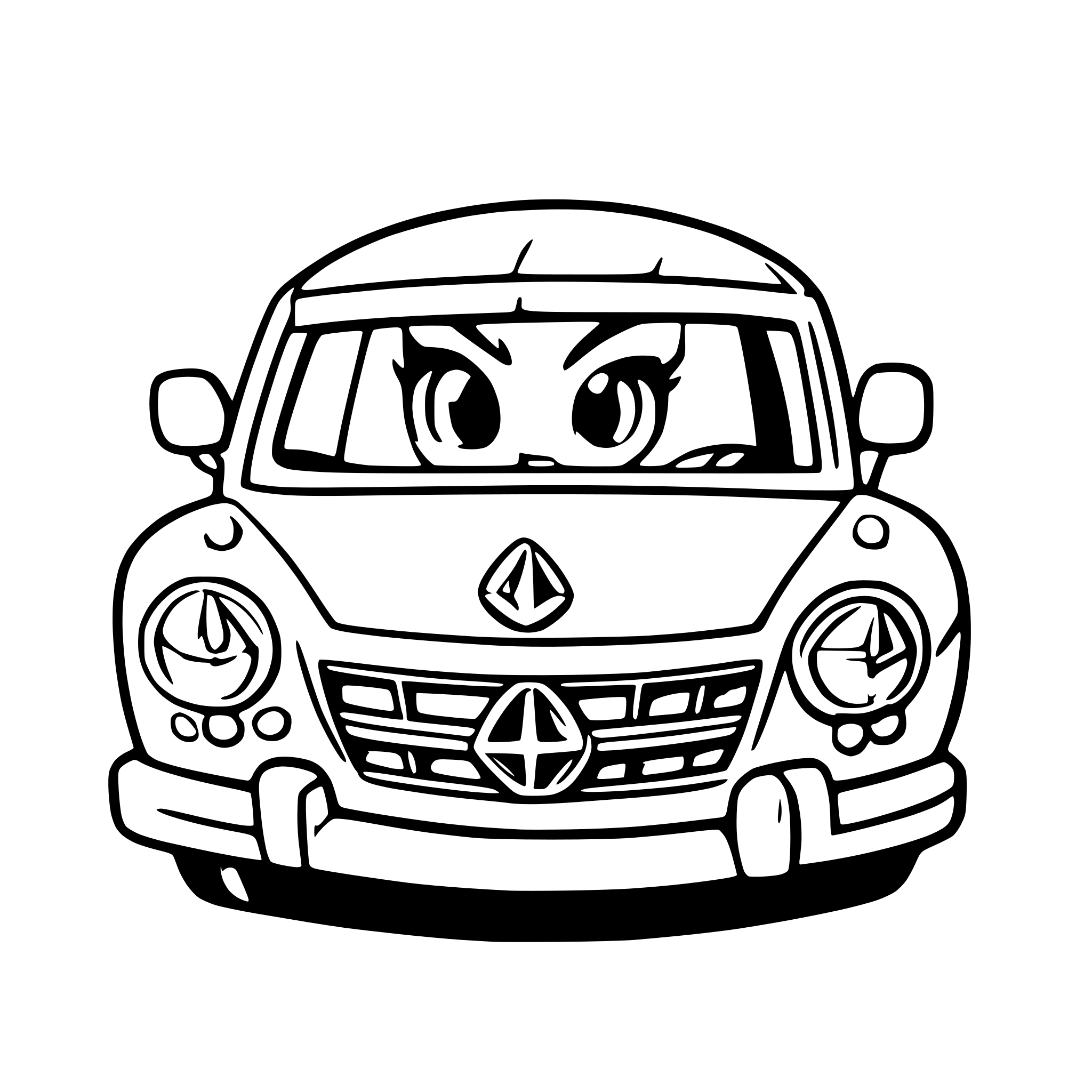 AI-generated SVG of a mercedies car