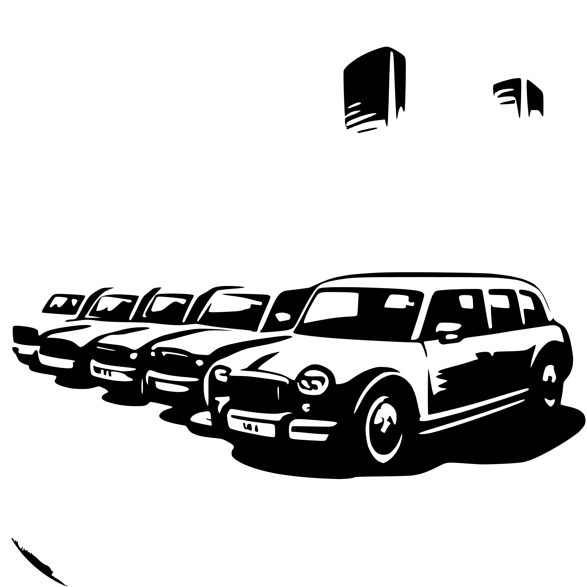 AI-generated SVG of 'A fleet of company cars'