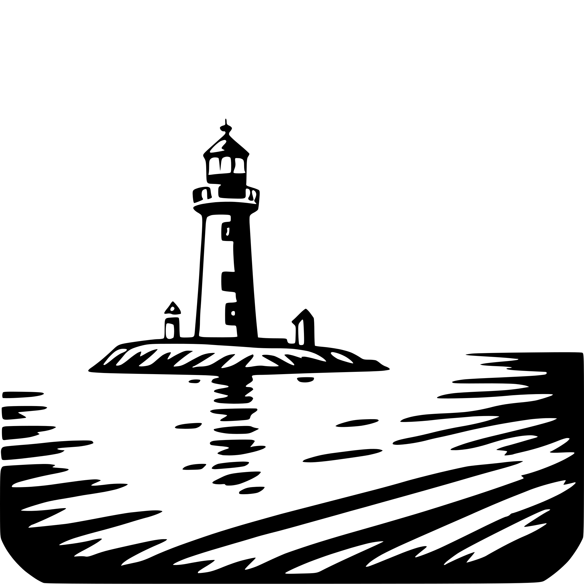 AI-generated SVG of 'sailing past lighthouse'