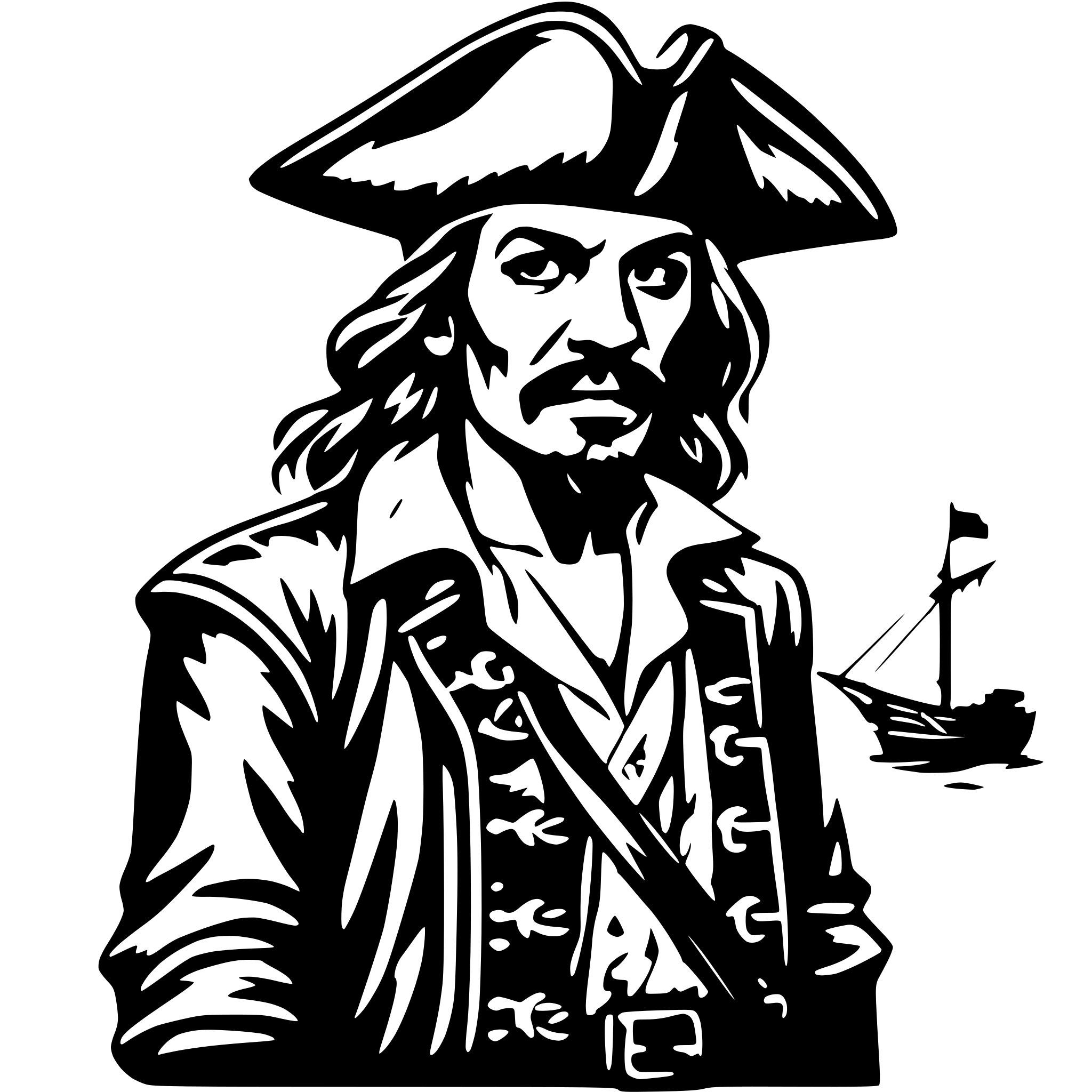 AI-generated SVG of 'pirate des caraibes'