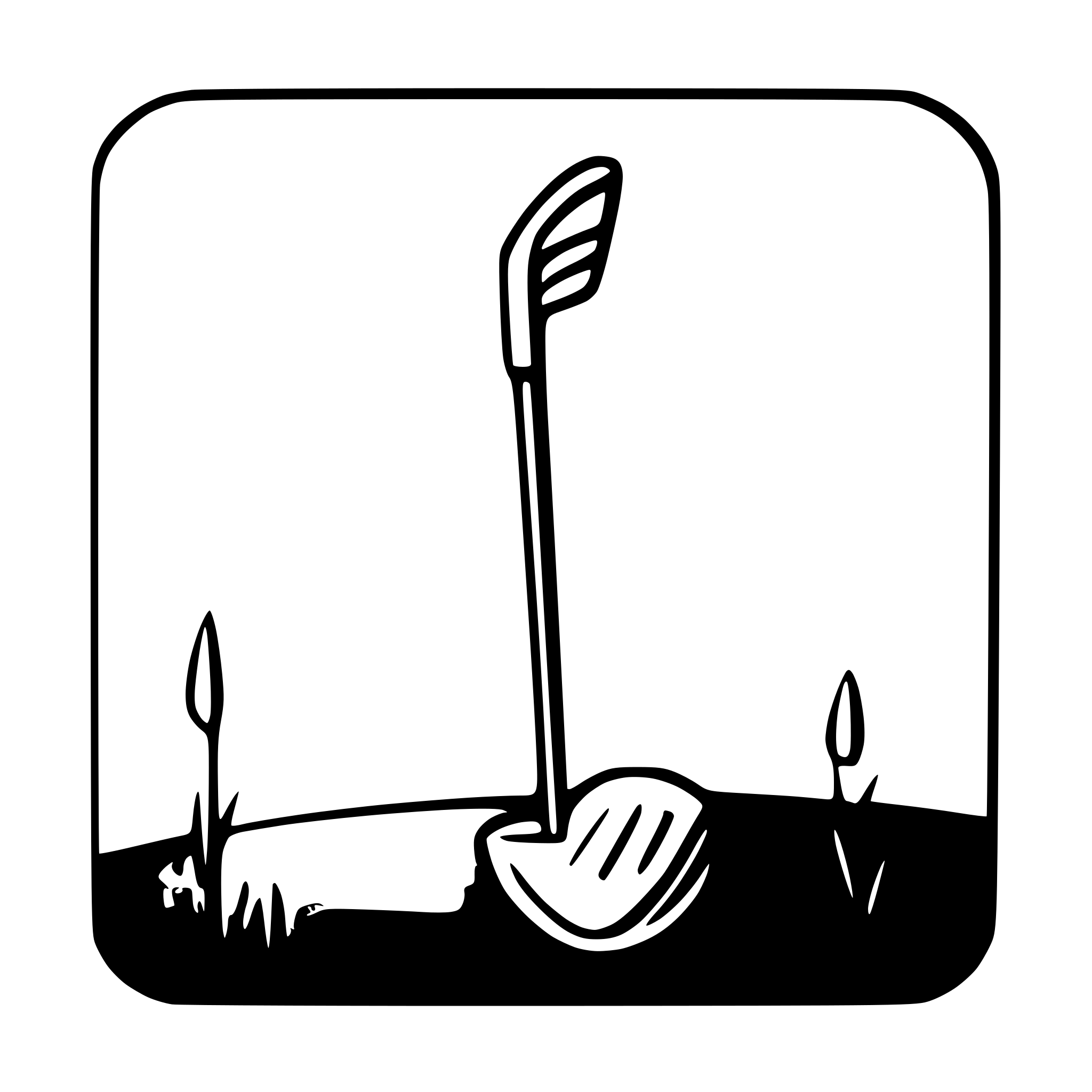 AI-generated SVG of a A green grass field with a blue sky and a golf club