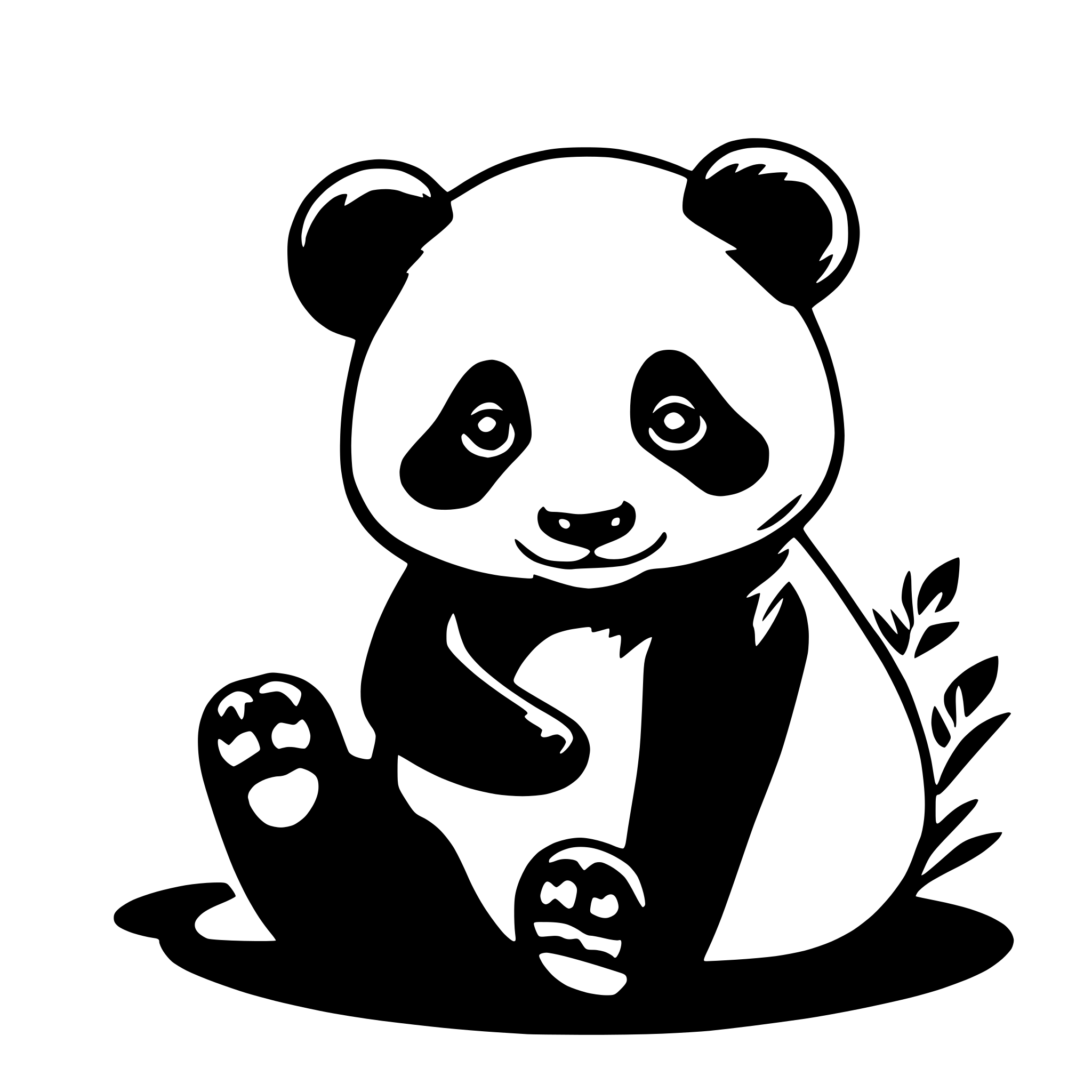 AI-generated SVG of a Cute panda