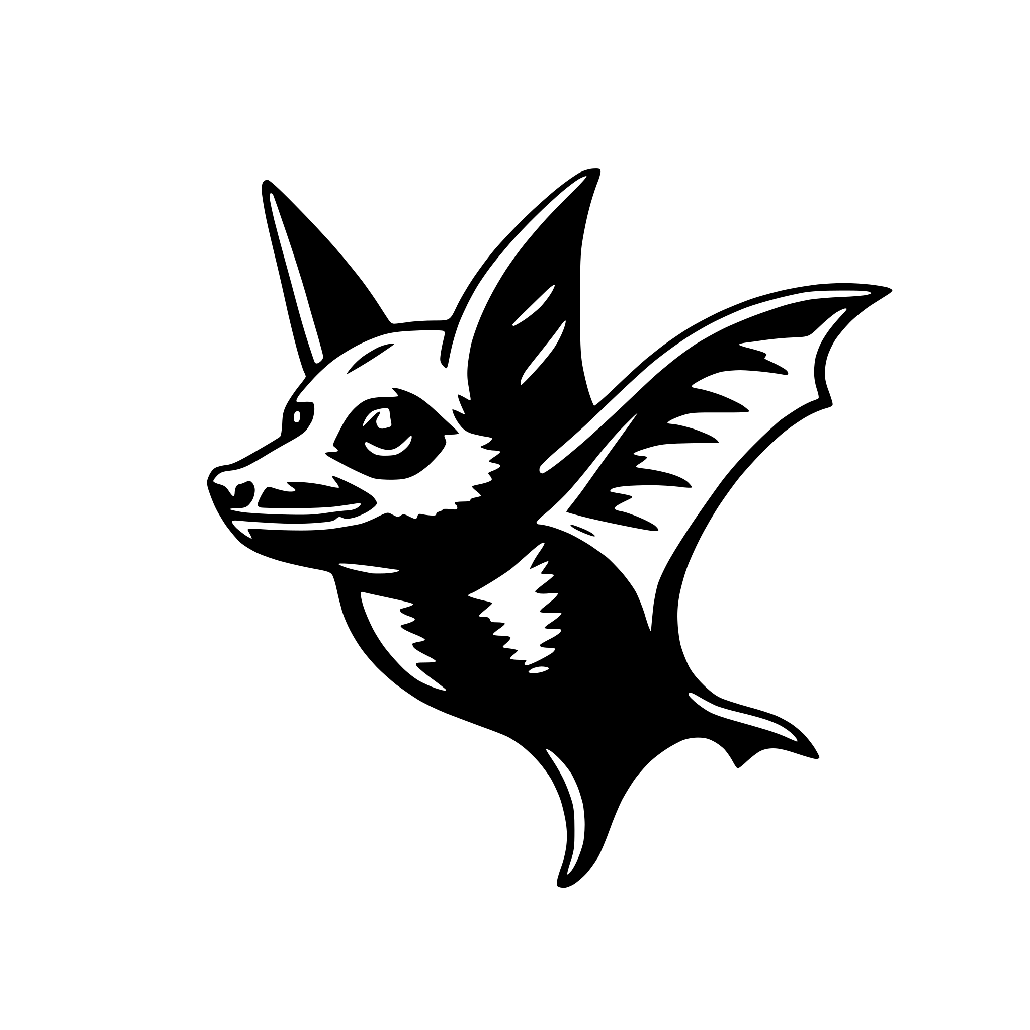 AI-generated SVG of 'bat'