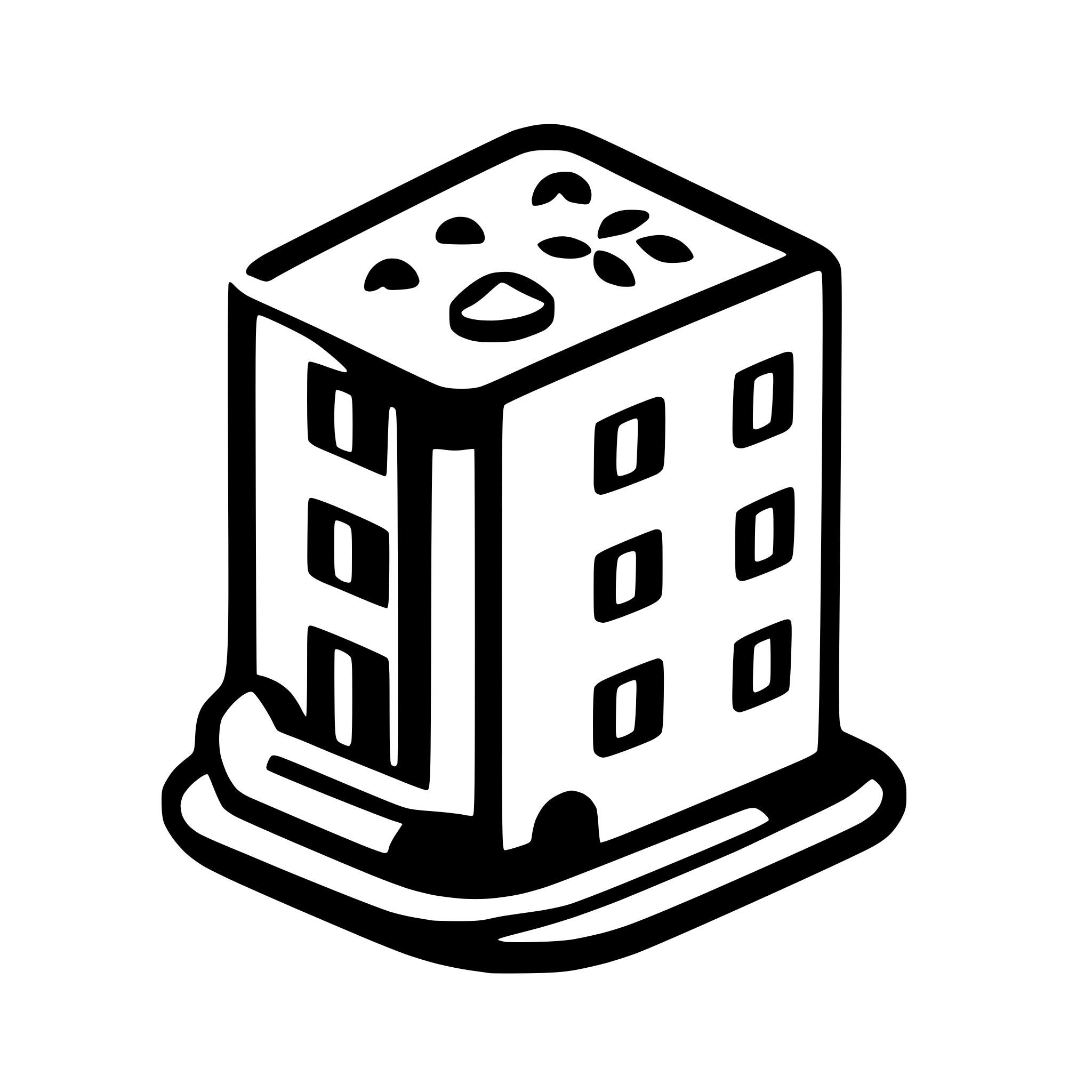 AI-generated SVG of 'a building with others around it'