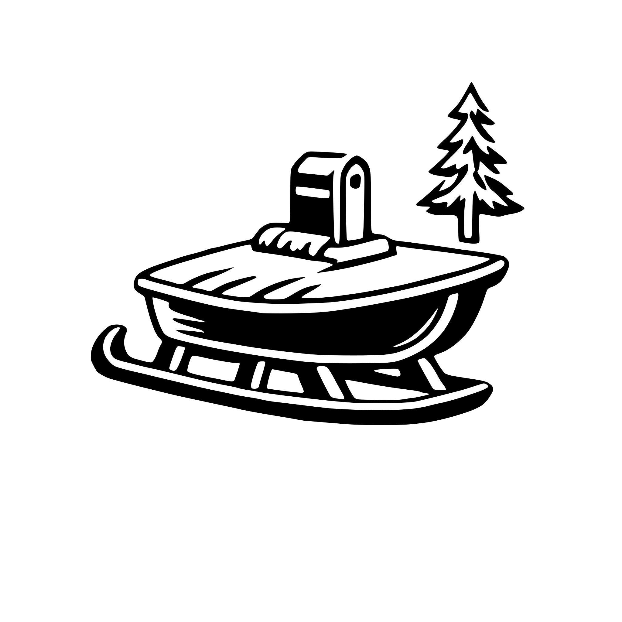 AI-generated SVG of 'sled'