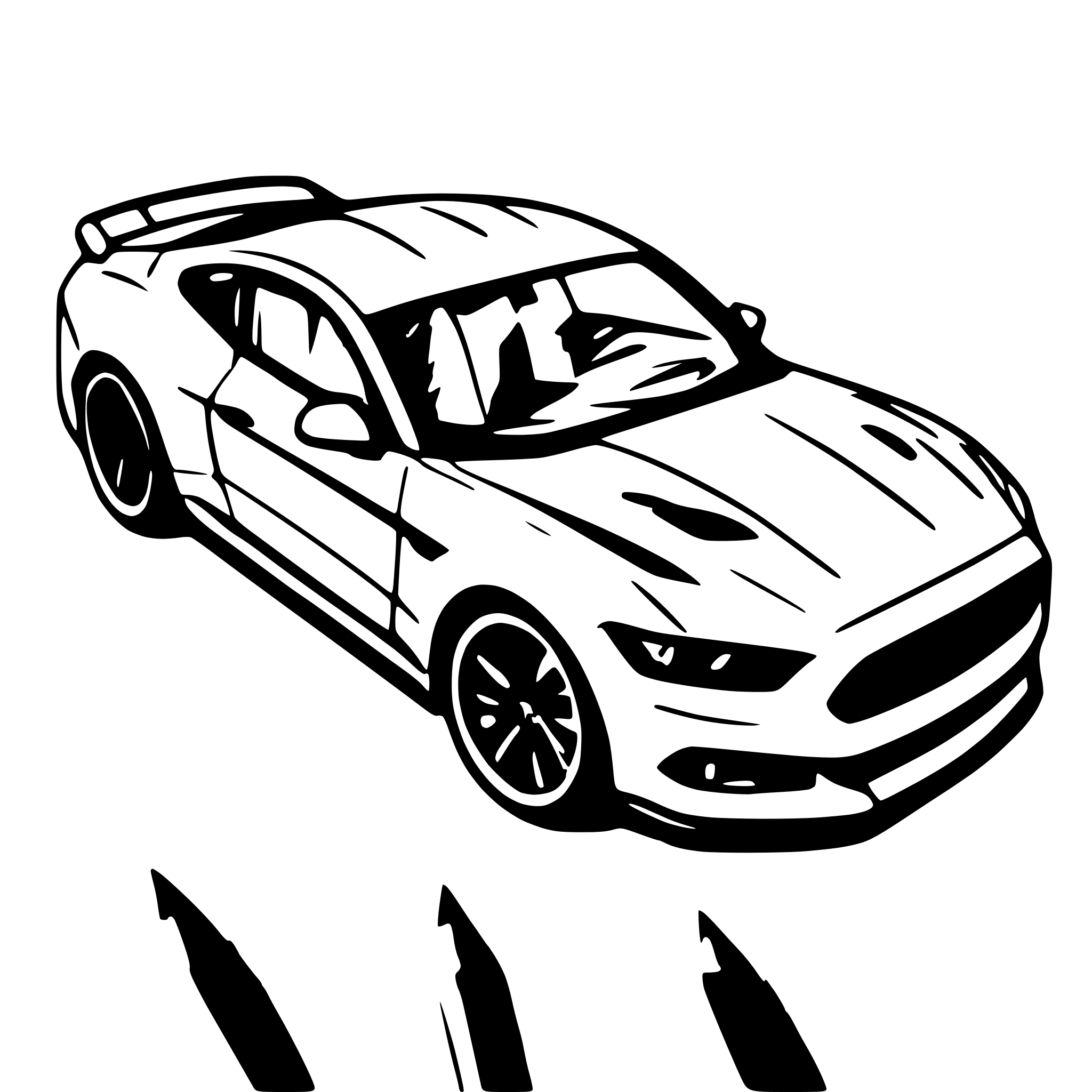 AI-generated SVG of a 2017 Mustang gt California special