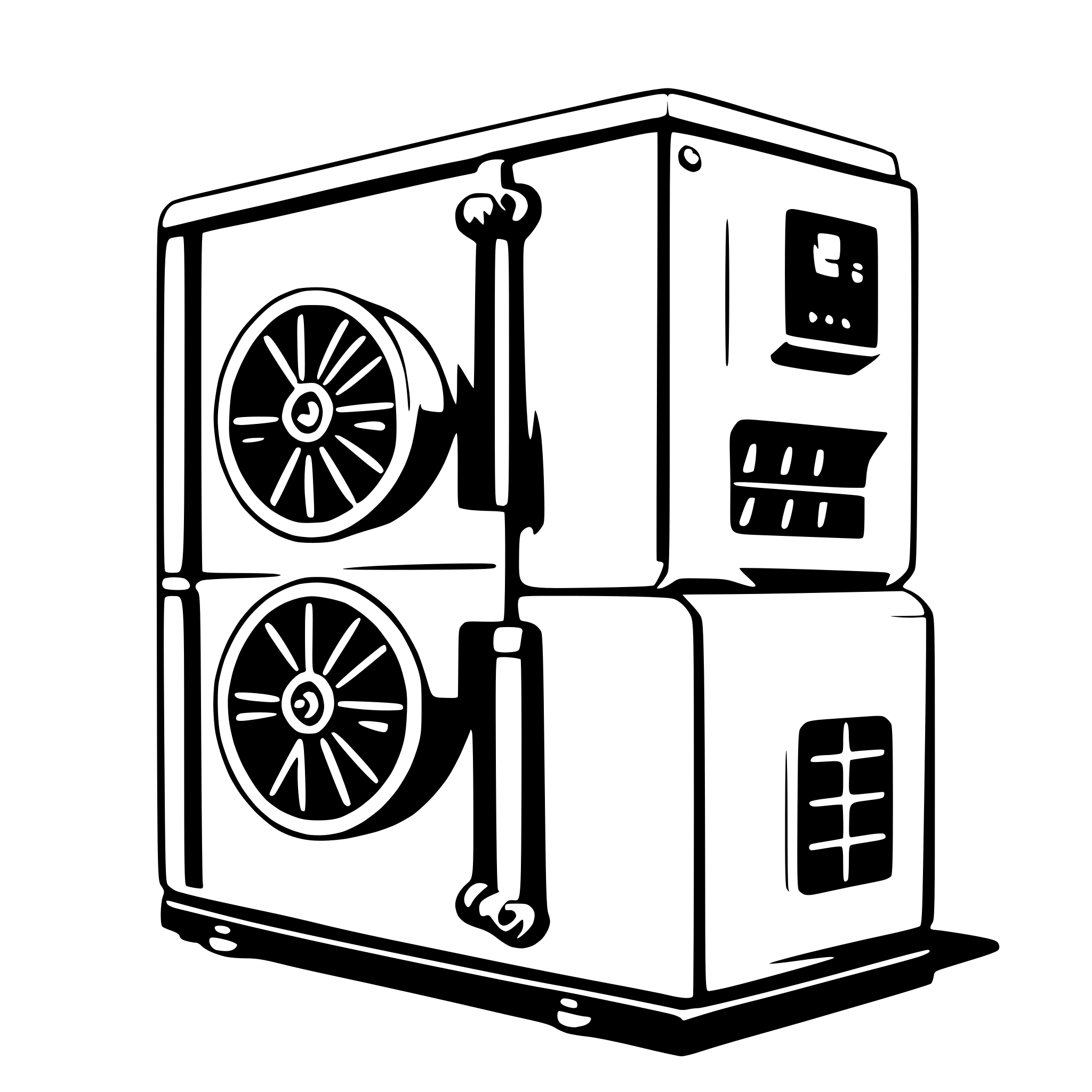AI-generated SVG of a 2D, Air handling unit