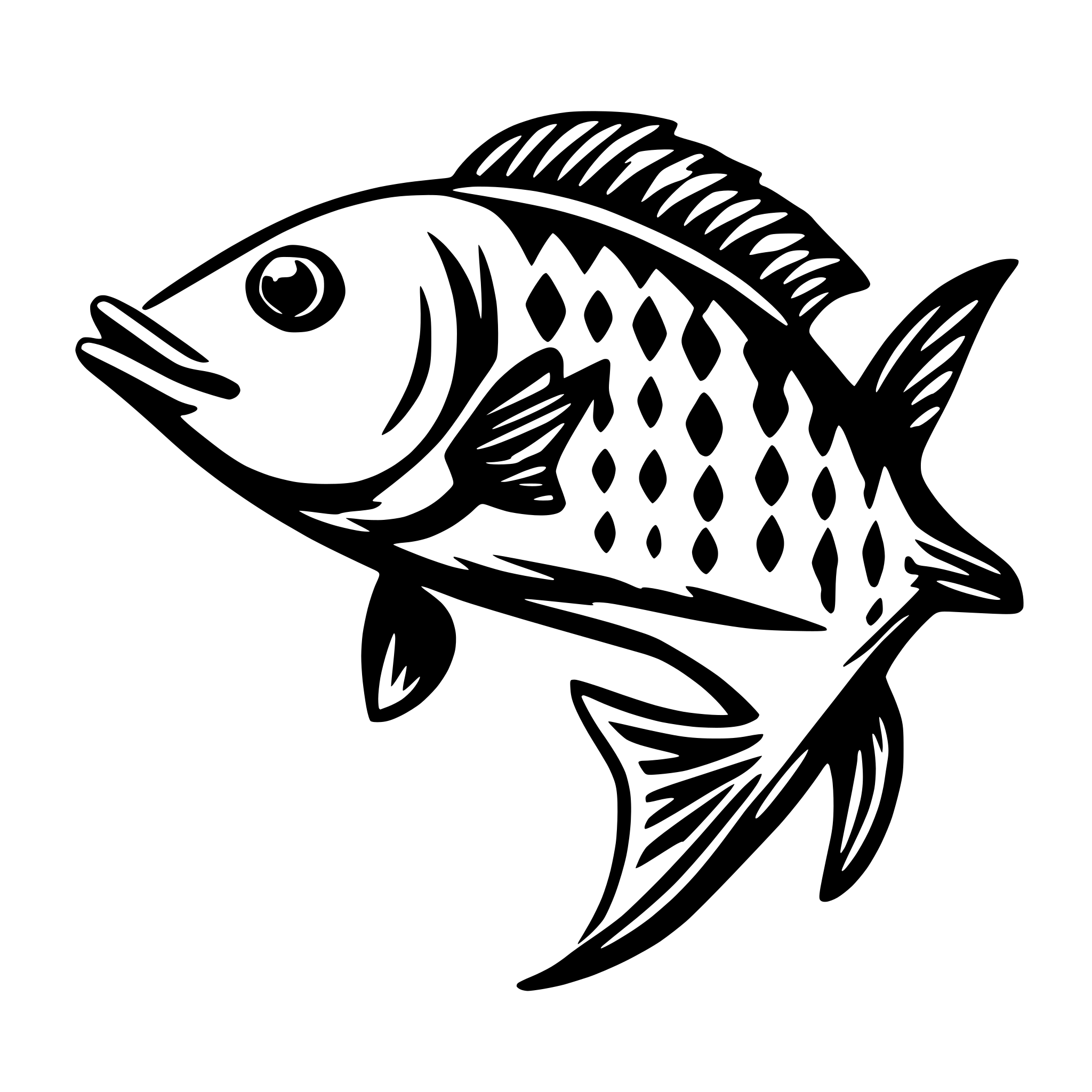 AI-generated SVG of a fish