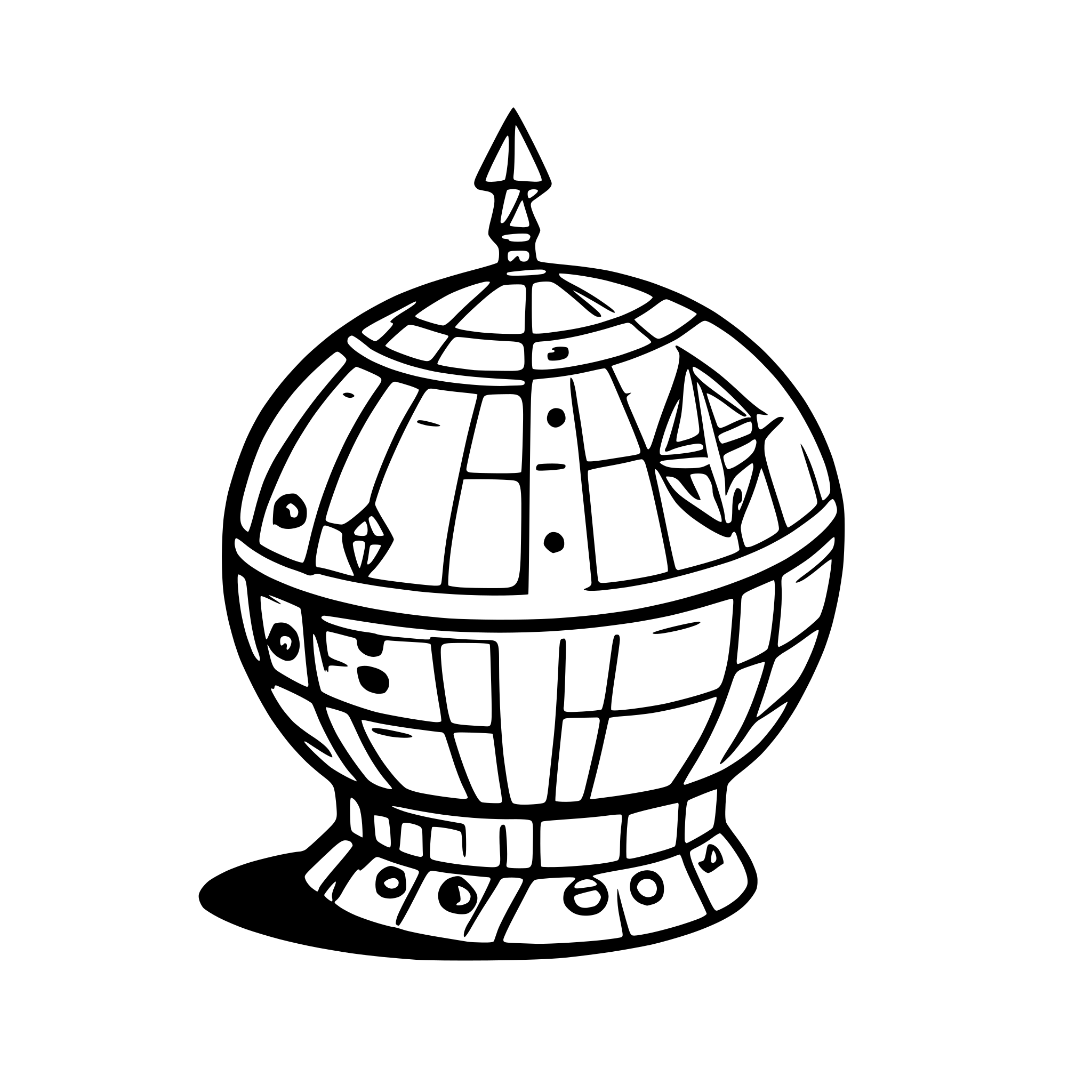 AI-generated SVG of a medieval spacehip