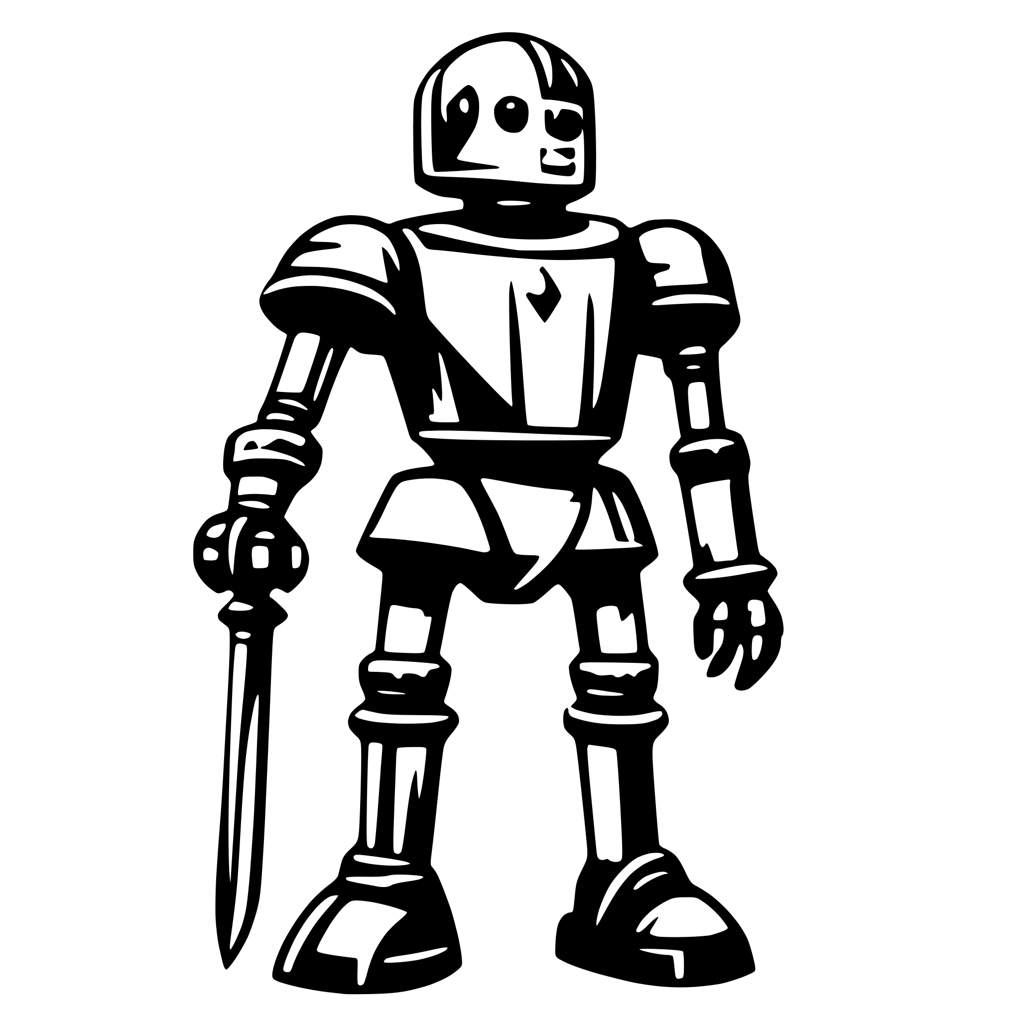 AI-generated SVG of 'knight robot'