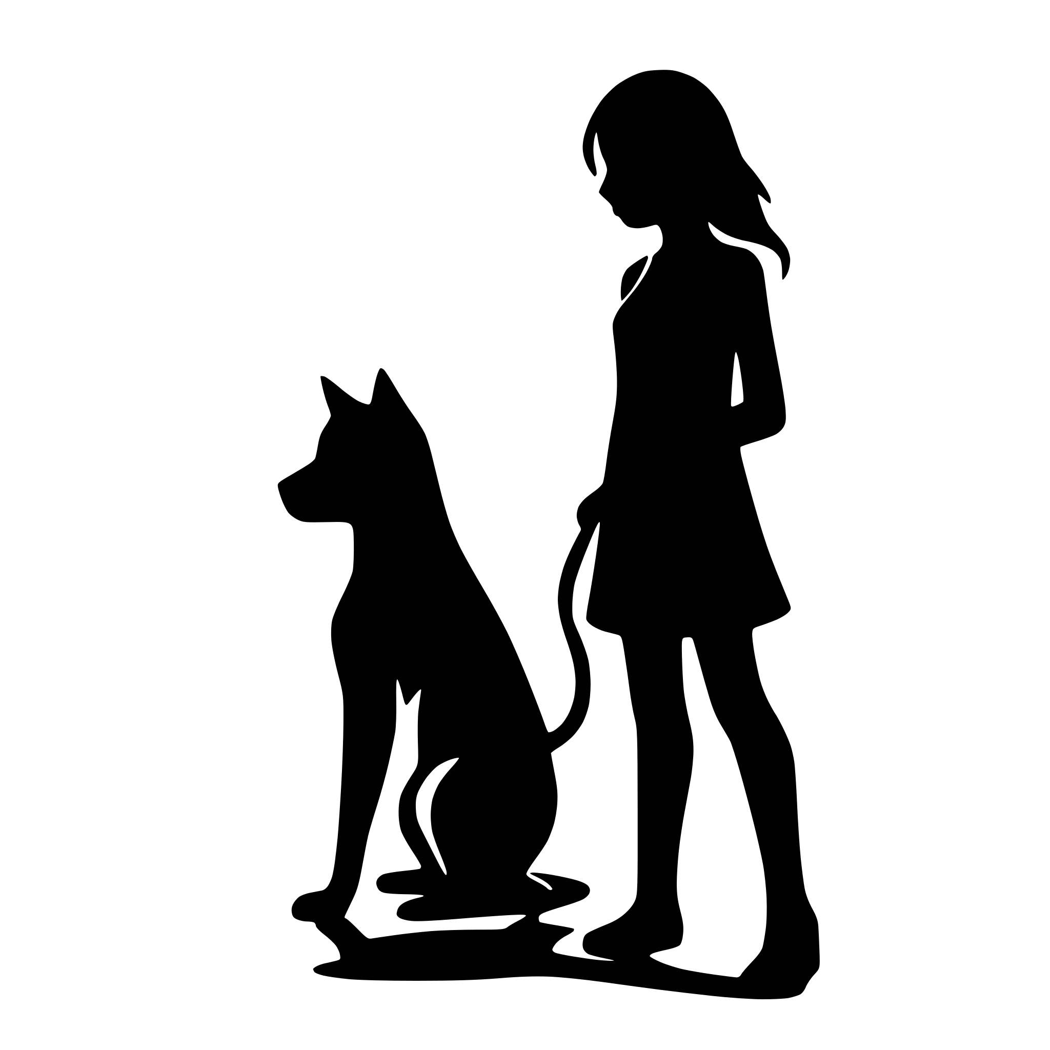 AI-generated SVG of a dog with wagging tail