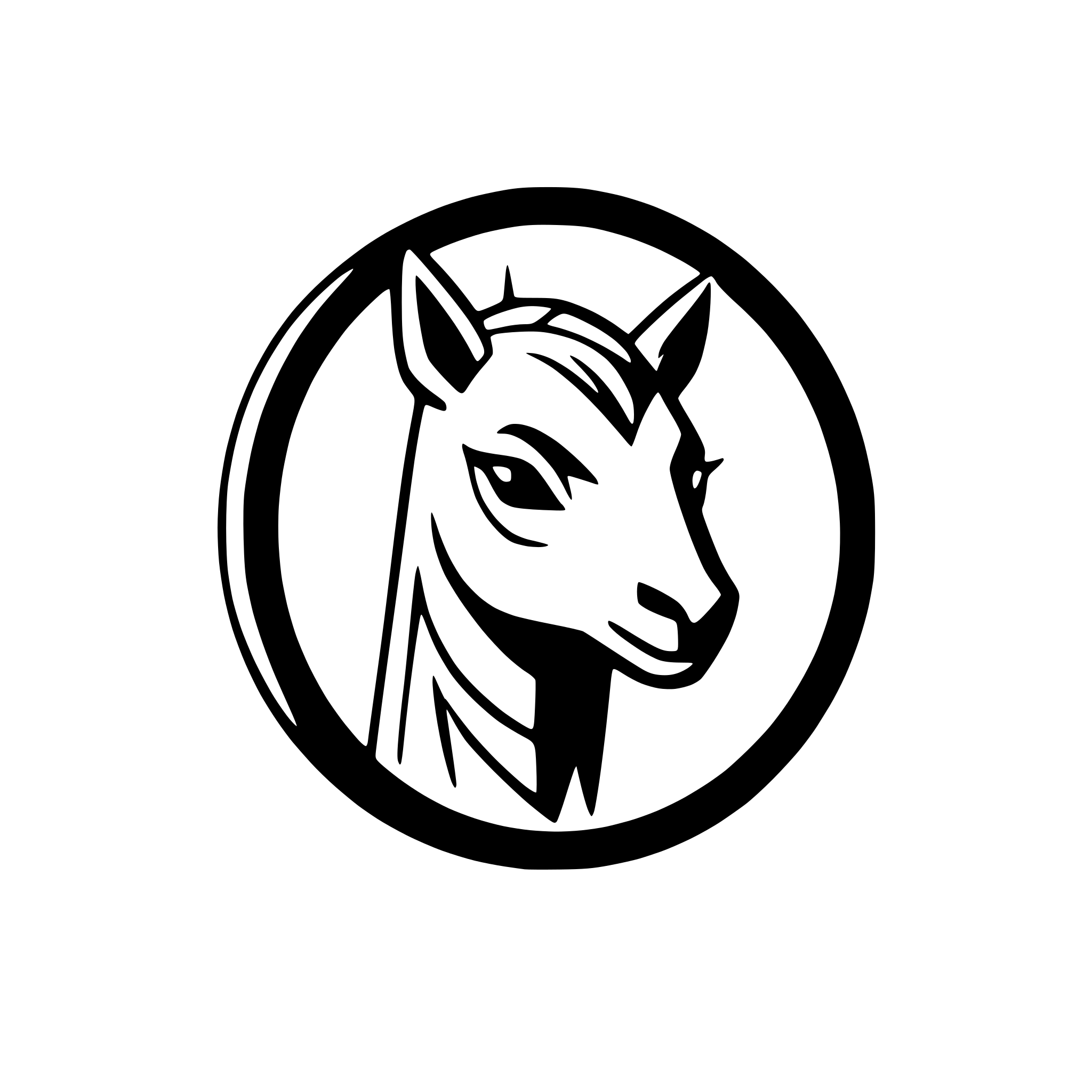 AI-generated SVG of 'symmetric lama head'