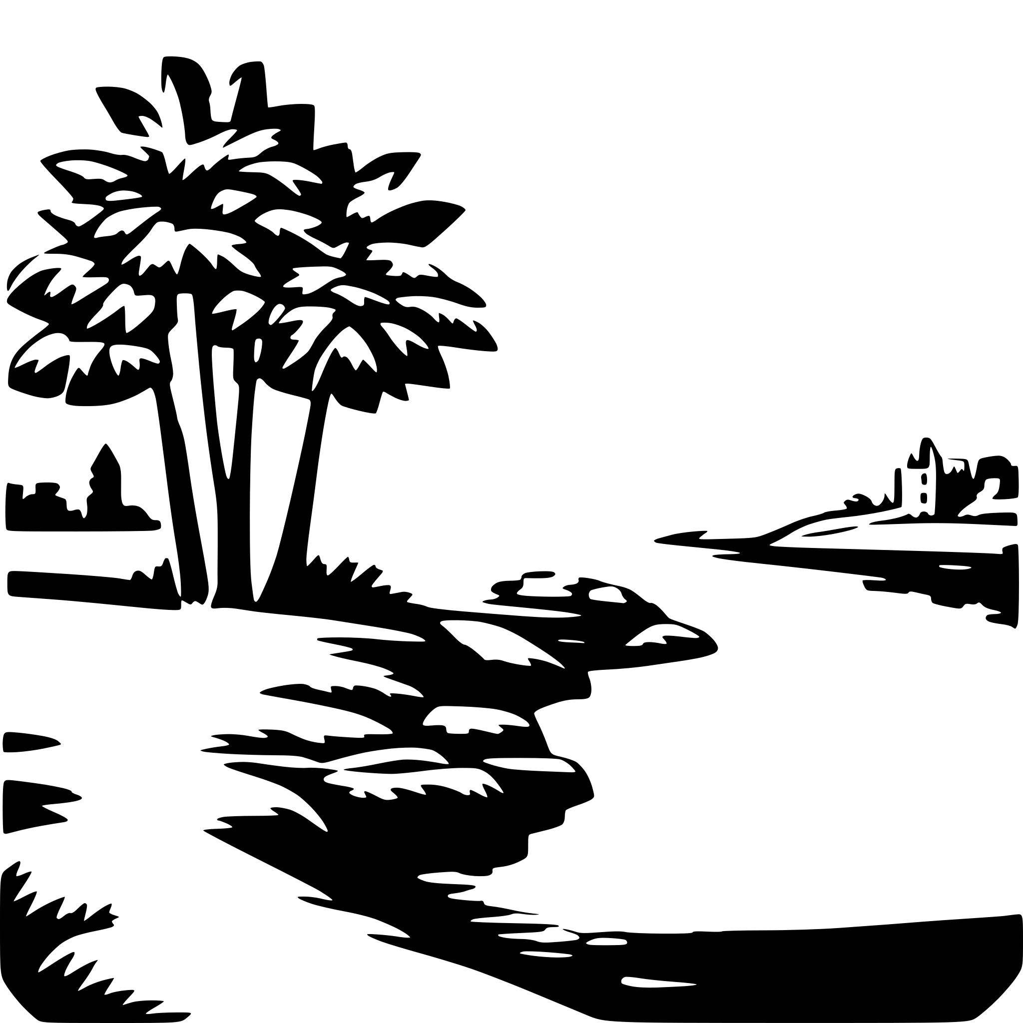 AI-generated SVG of 'a riverside'
