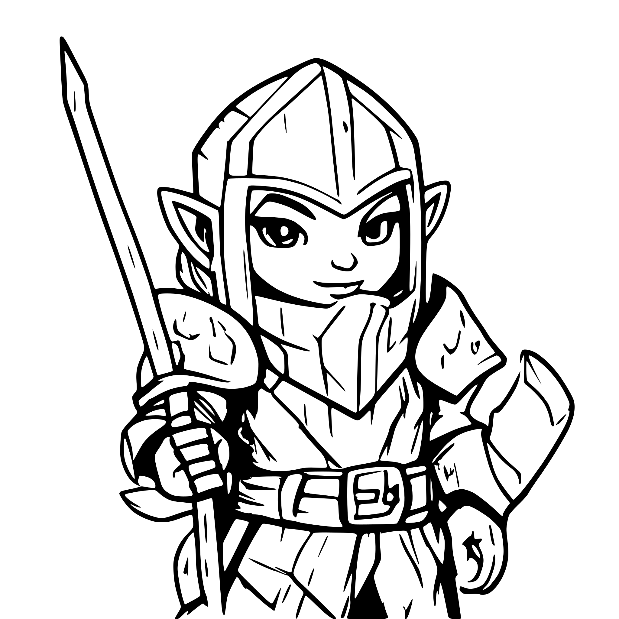 AI-generated SVG of 'Gnome paladin from dnd with sword and shield looking badass in full armor'