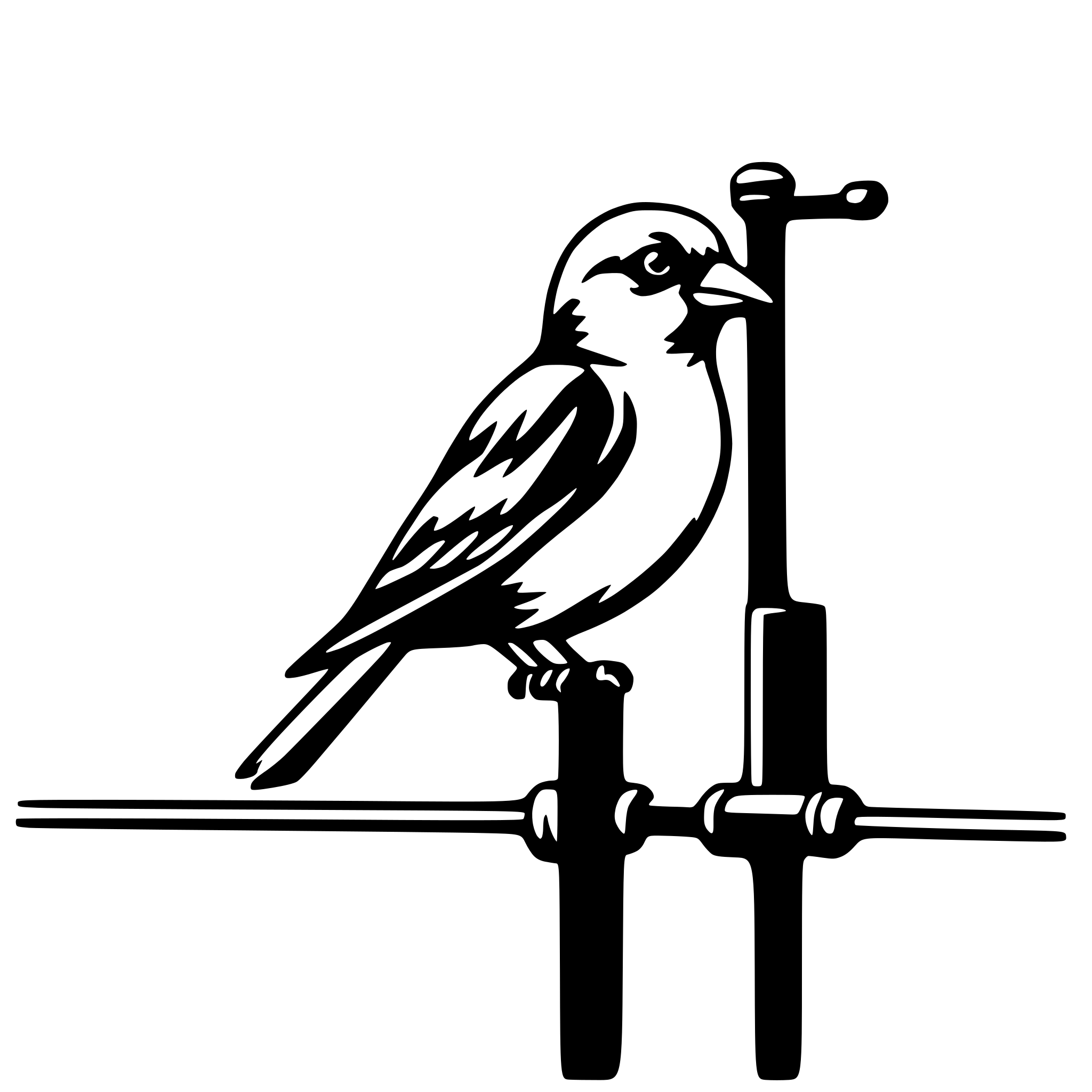 AI-generated SVG of 'bird on wire'