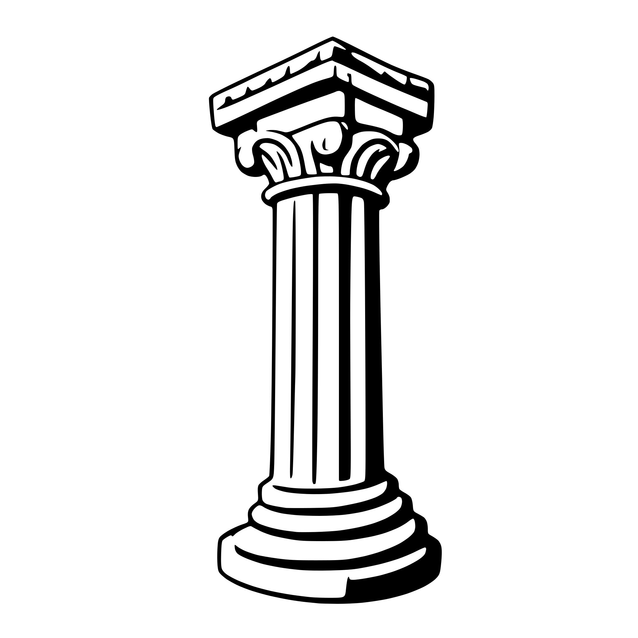 AI-generated SVG of a tall roman column no background