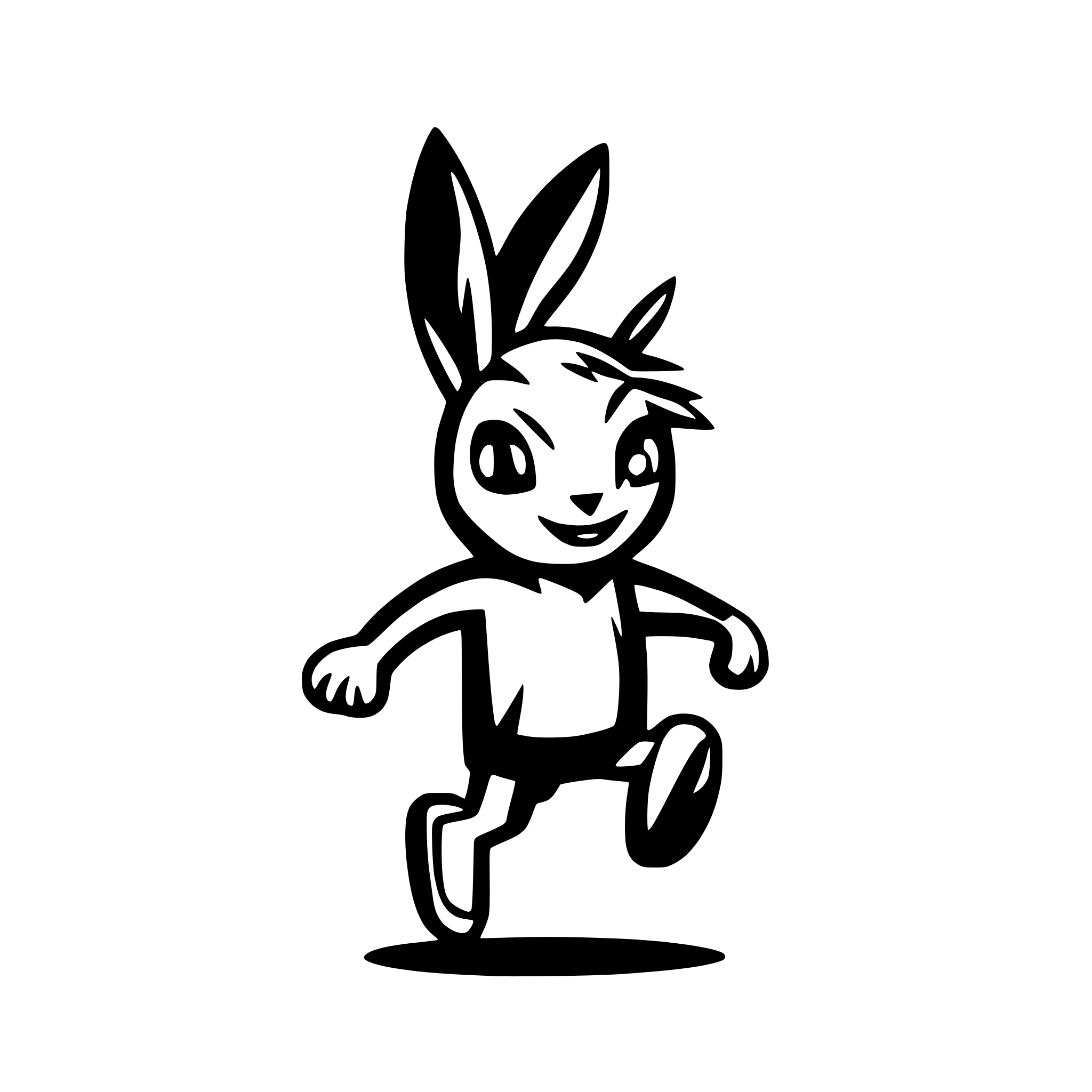 AI-generated SVG of a A rabbit running fast like a human, wearing sportswear and shoes AI-generated SVG of a A rabbit running fast like a human, wearing sportswear and shoes