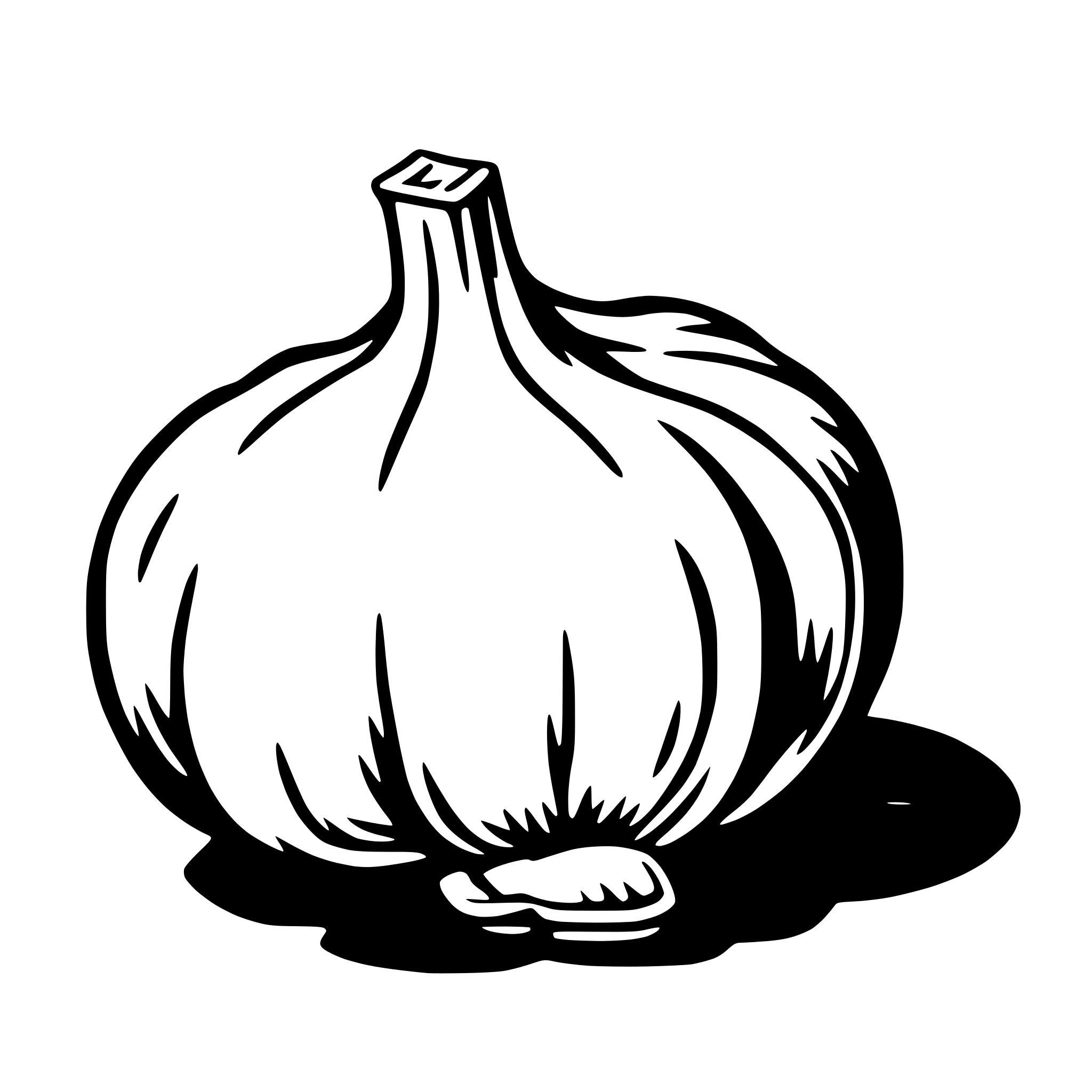 AI-generated SVG of 'garlic'