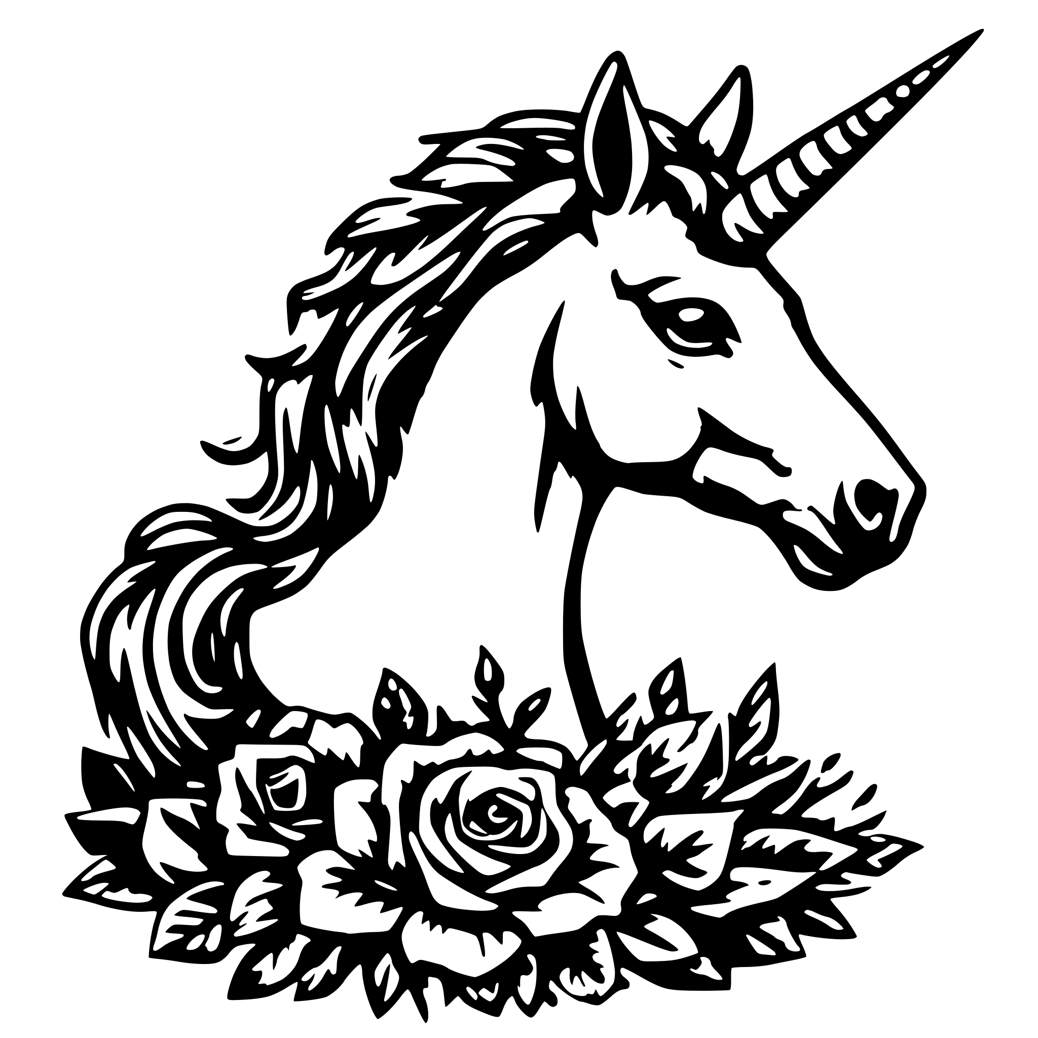 AI-generated SVG of 'einhorn'