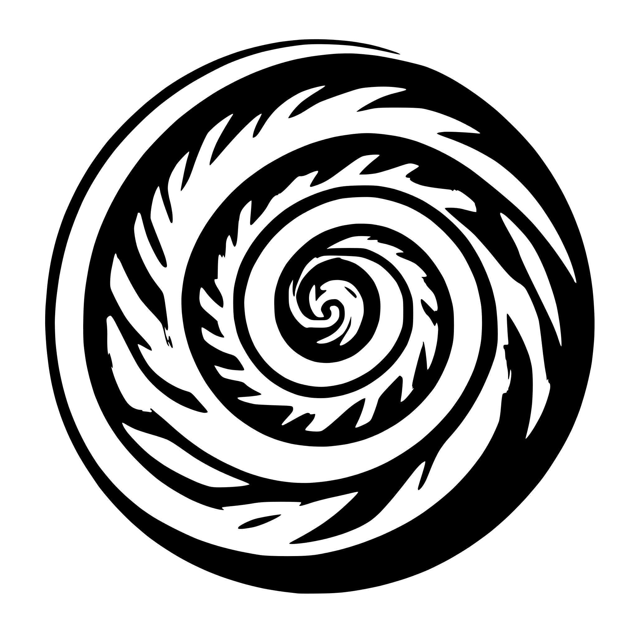 AI-generated SVG of a A swirling magical portal made of deep blues and purples spirals inward to a pitch-black center, giving the illusion of a dimensional vortex. The form consists of soft, semi-transparent spiral arms that blend into one another, rotating clockwise with increasing blur toward the outer edges. The vibrant purples fade into cool blues as they stretch outward, surrounded by a misty halo that glows faintly against the transparent background. The entire portal radiates energy and motion