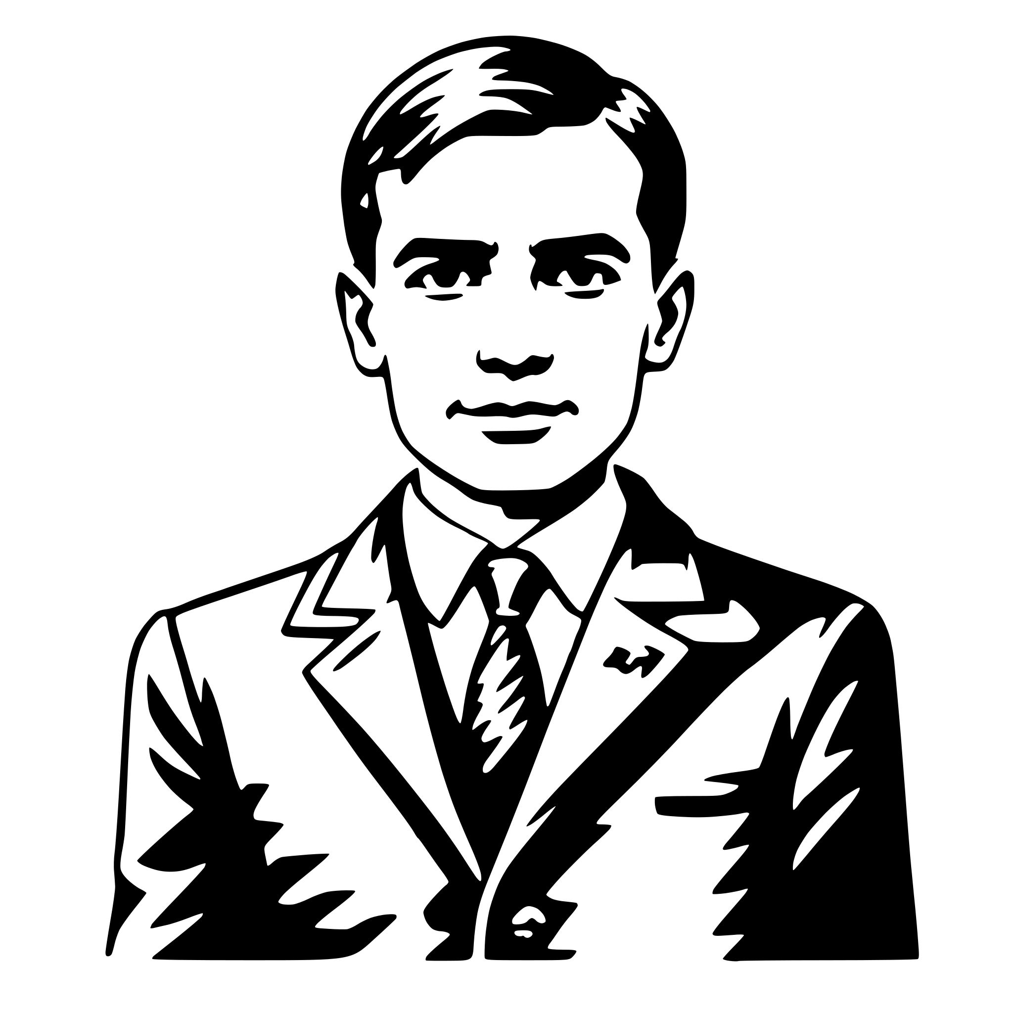 AI-generated SVG of 'alan turing'