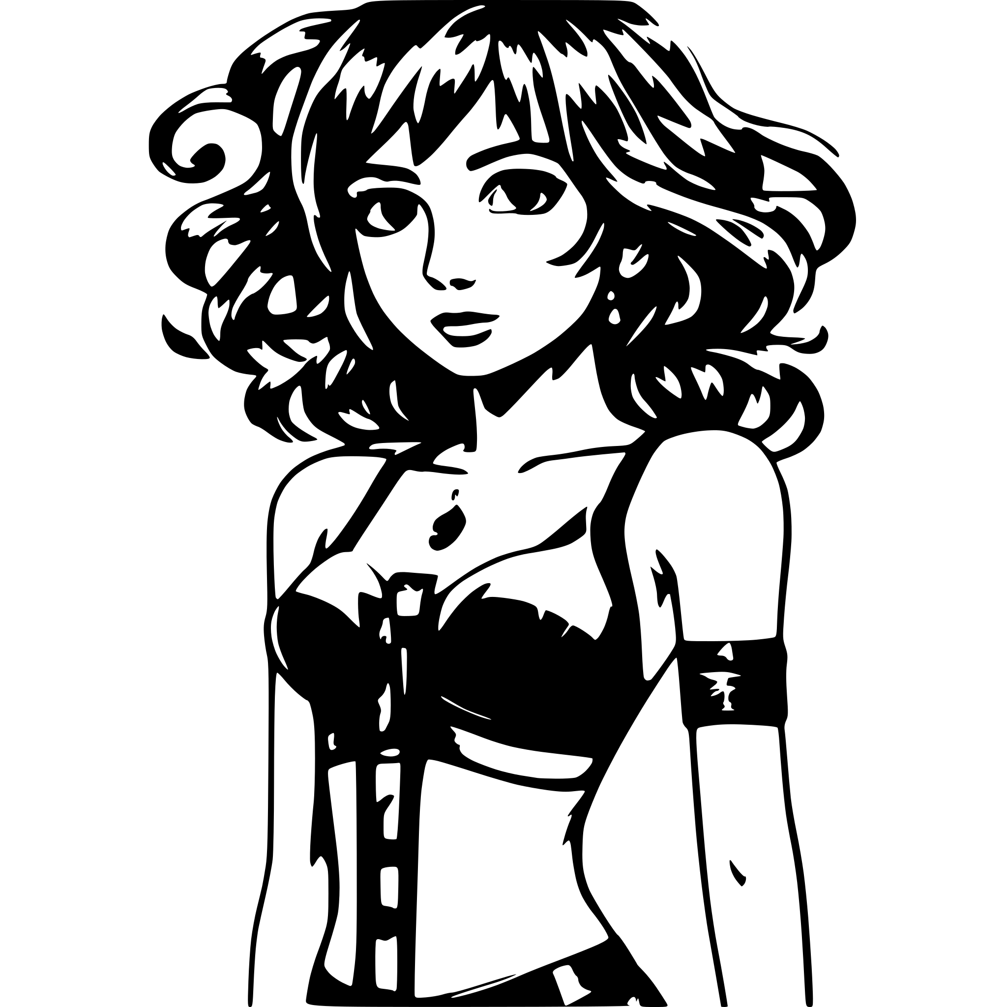 AI-generated SVG of a anime bikini