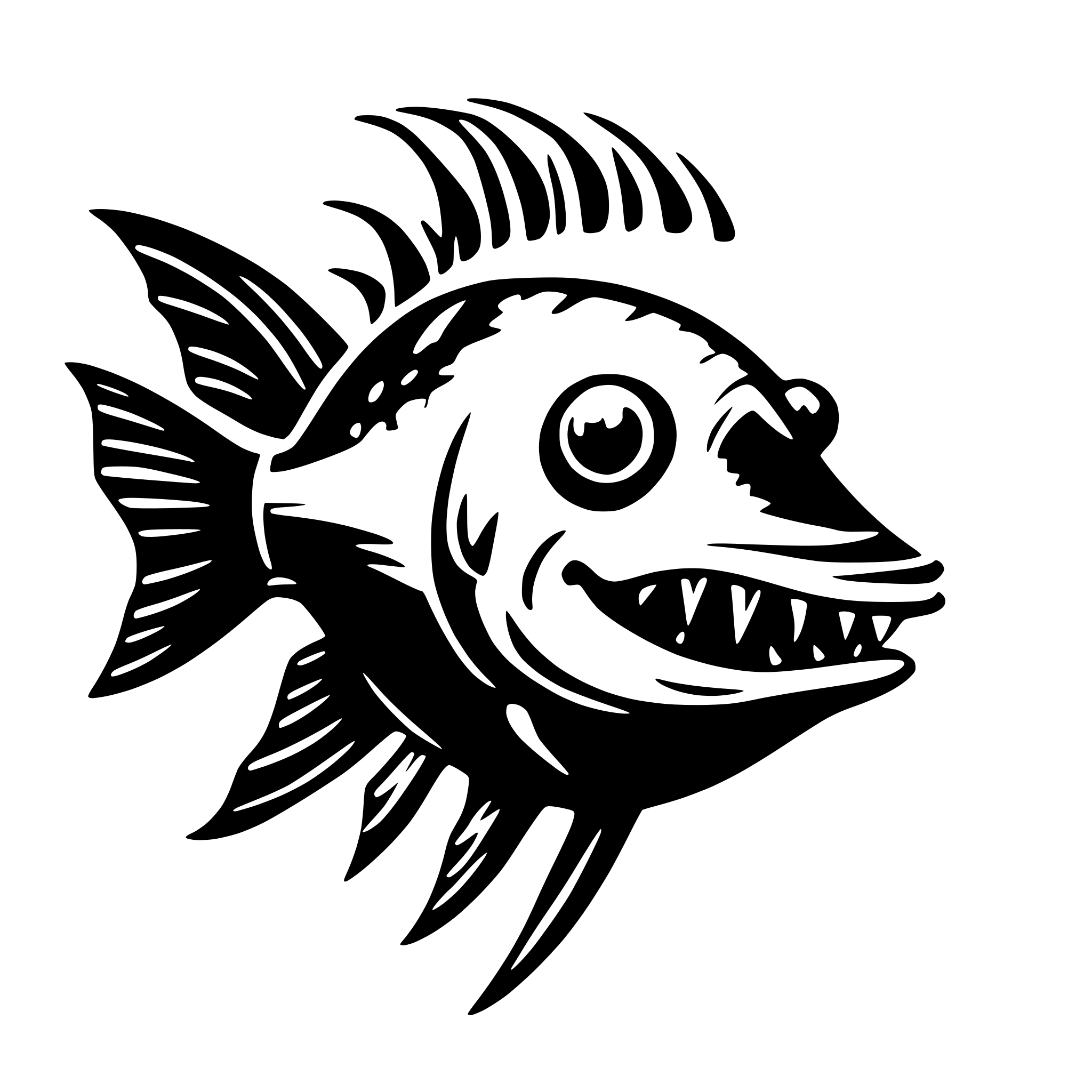AI-generated SVG of 'angler fish'