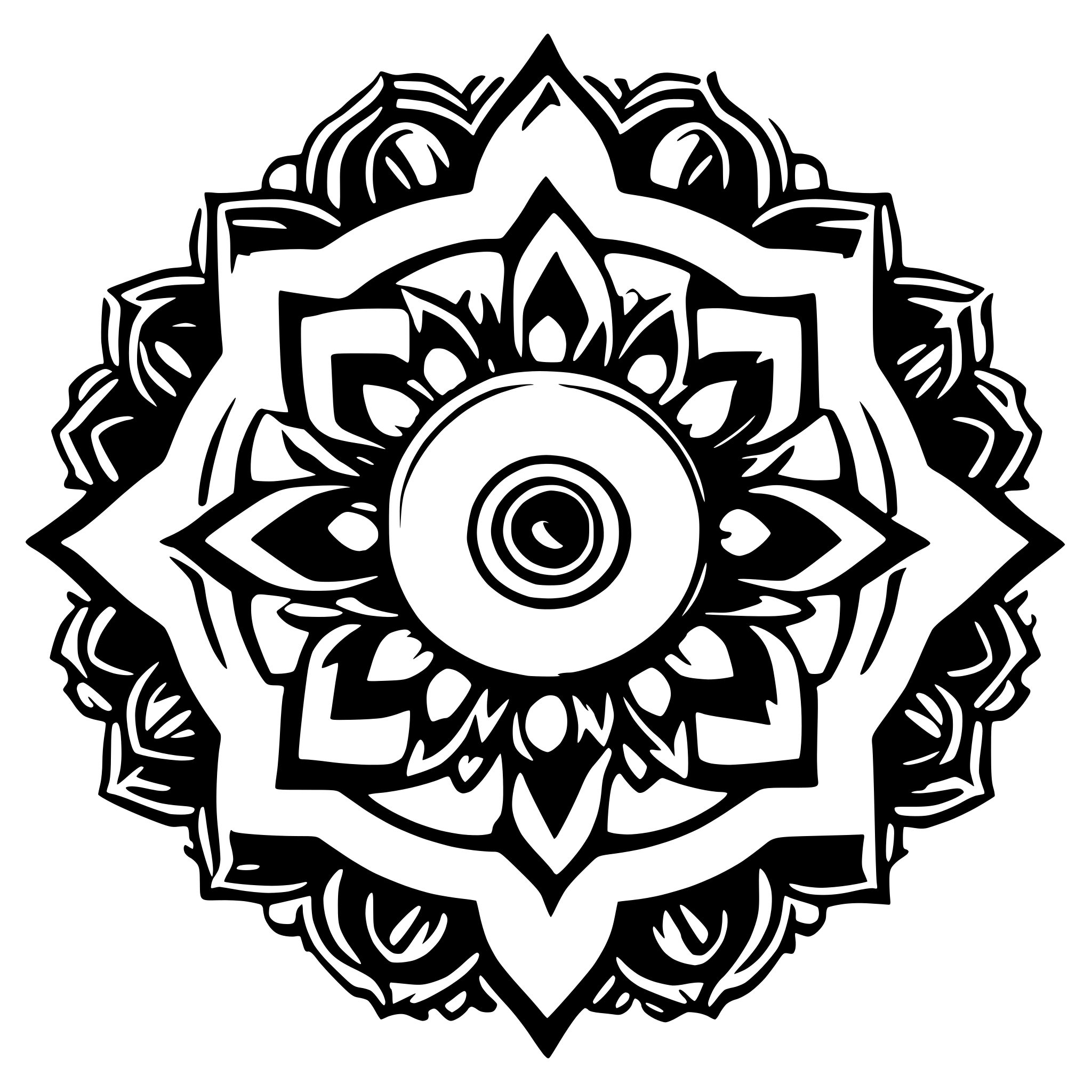 AI-generated SVG of a mandala