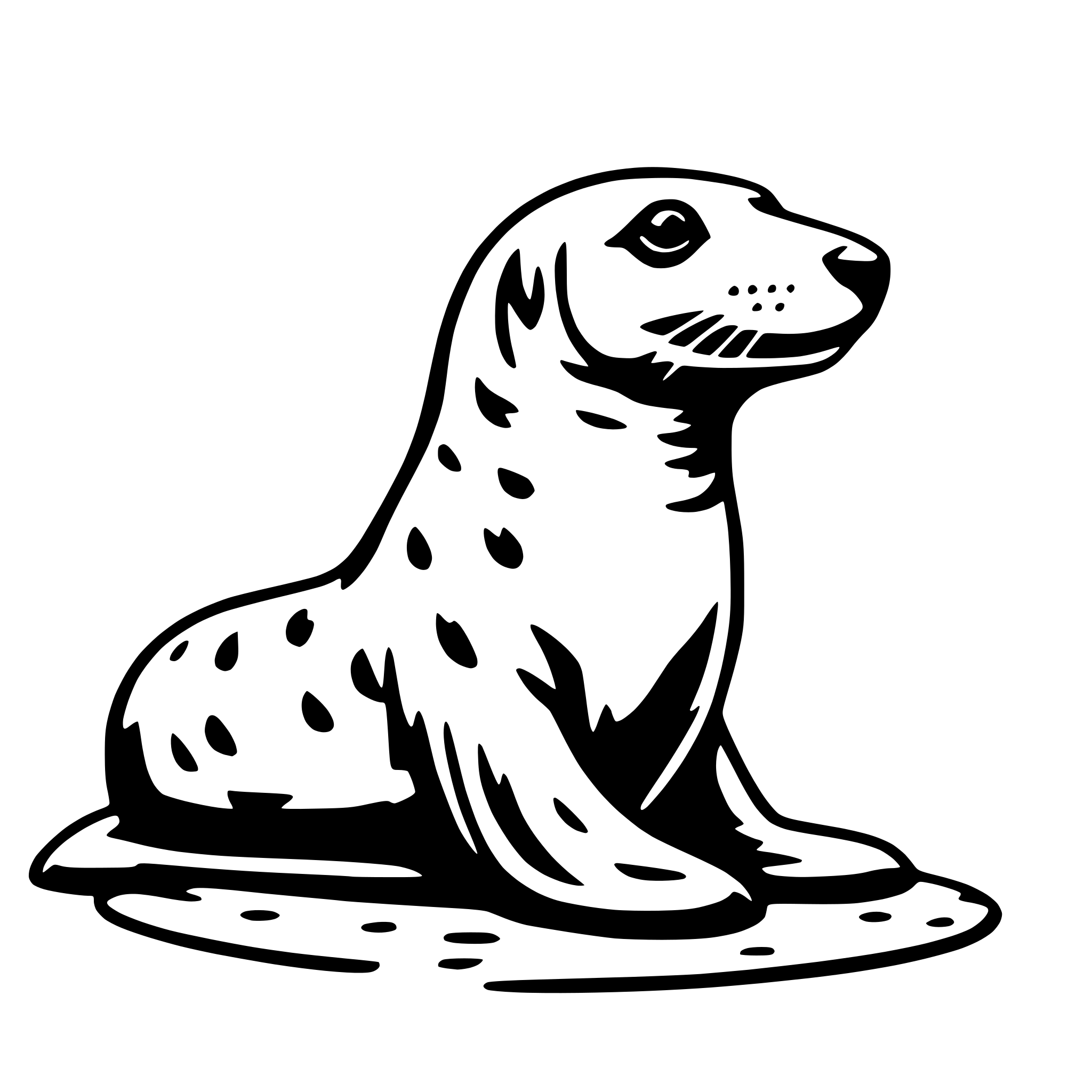 AI-generated SVG of 'harbor seal'